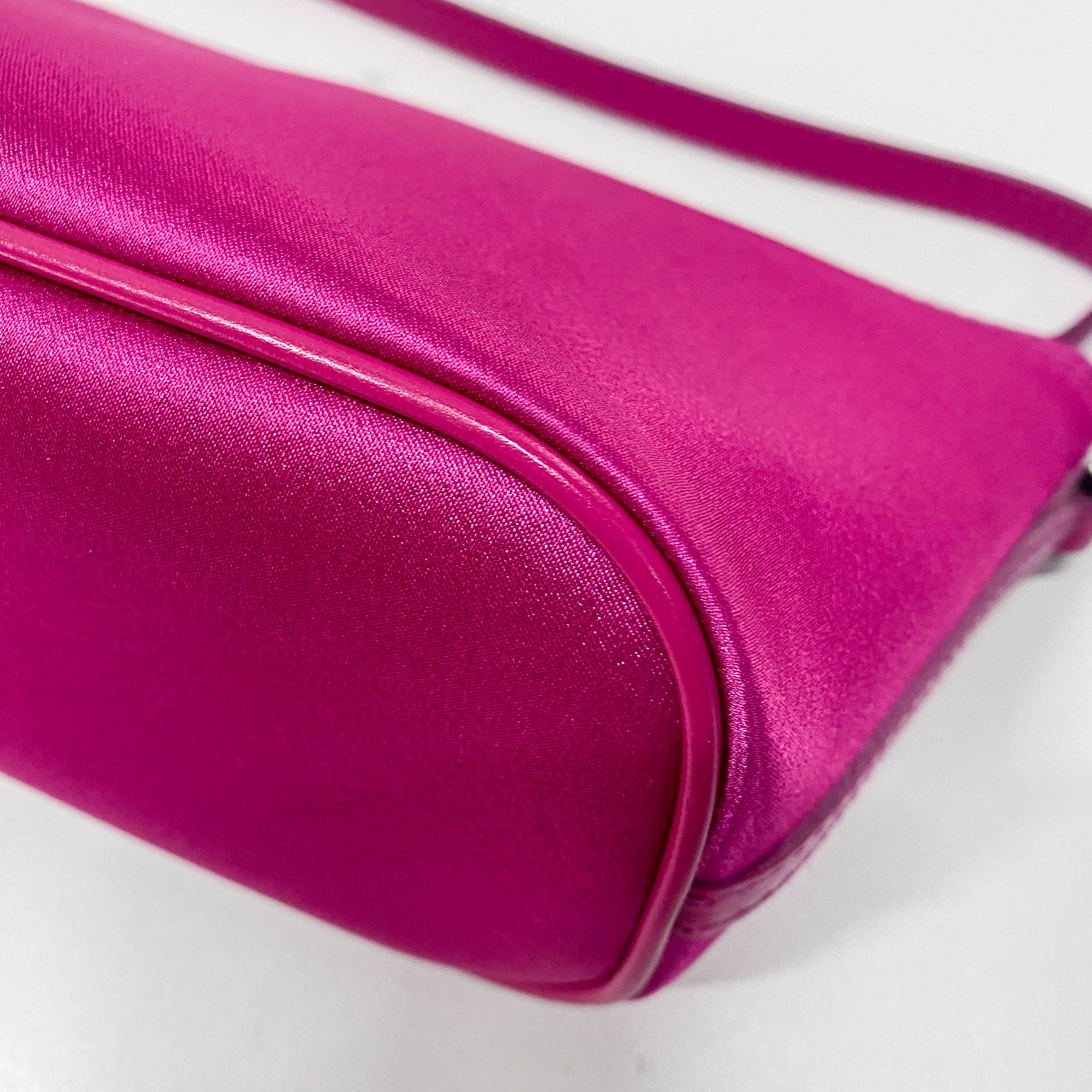 Boat Pink Satin Accessory Pouch