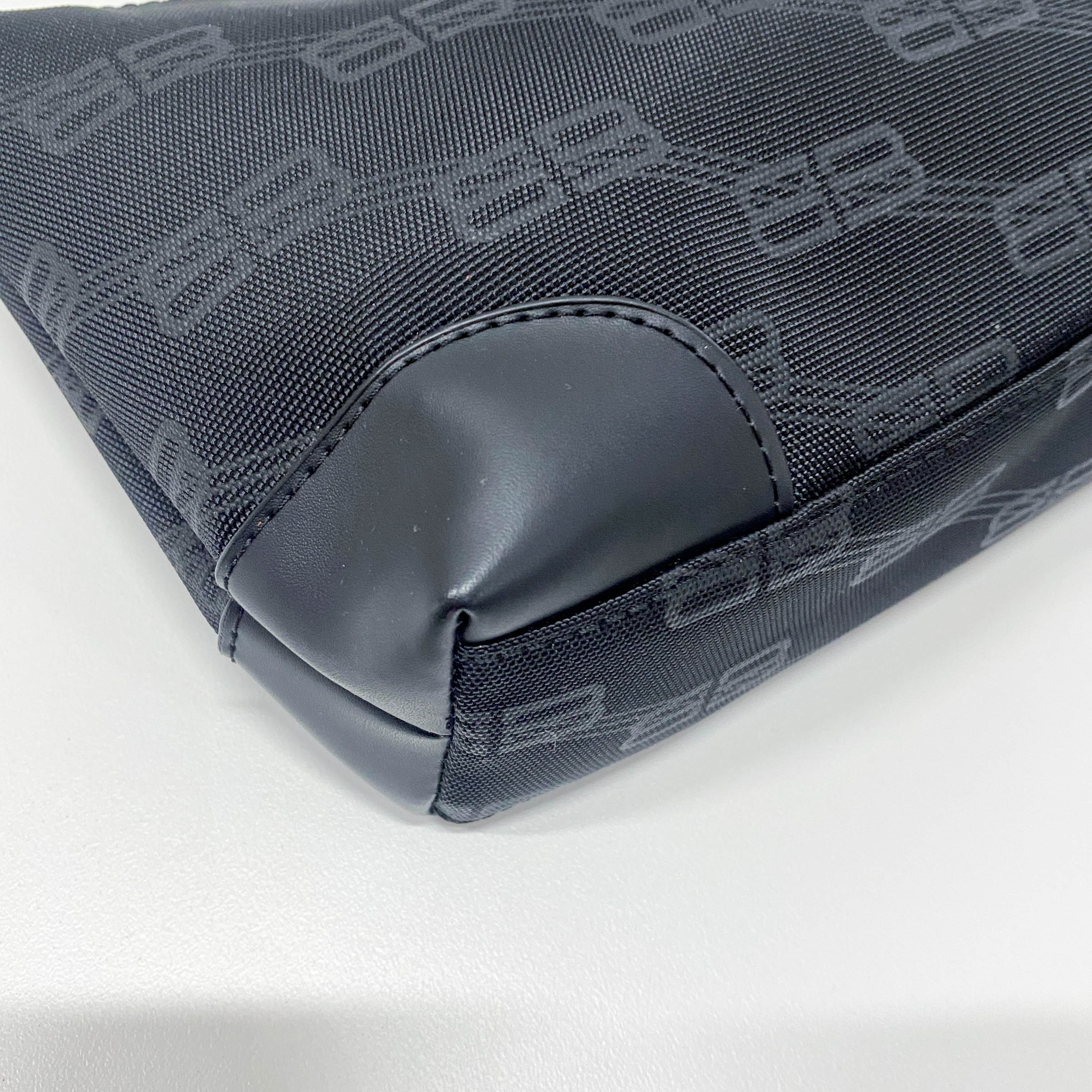 Monogram Black Canvas Shoulder Bag