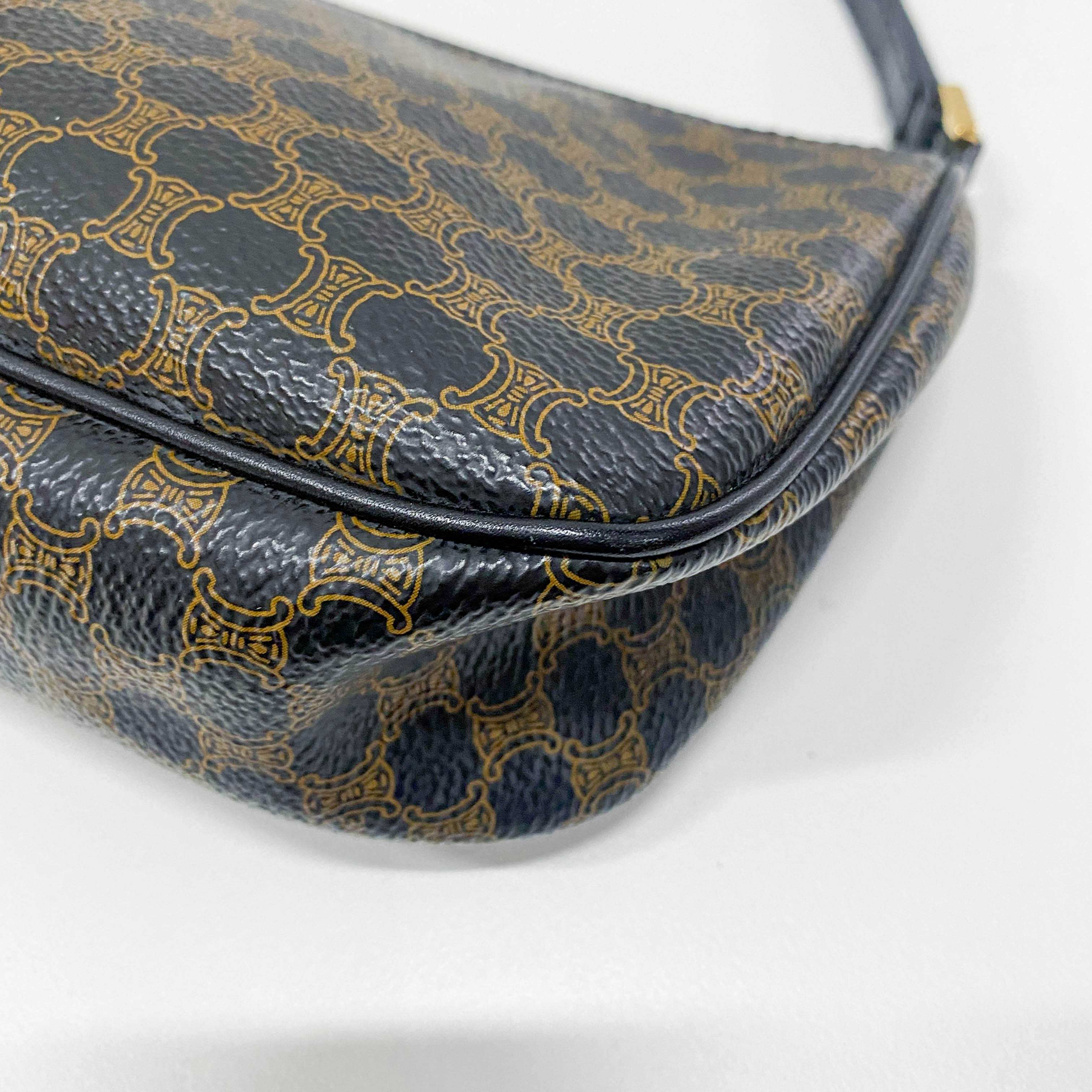 Macadam Small Black Coated Canvas Shoulder Bag