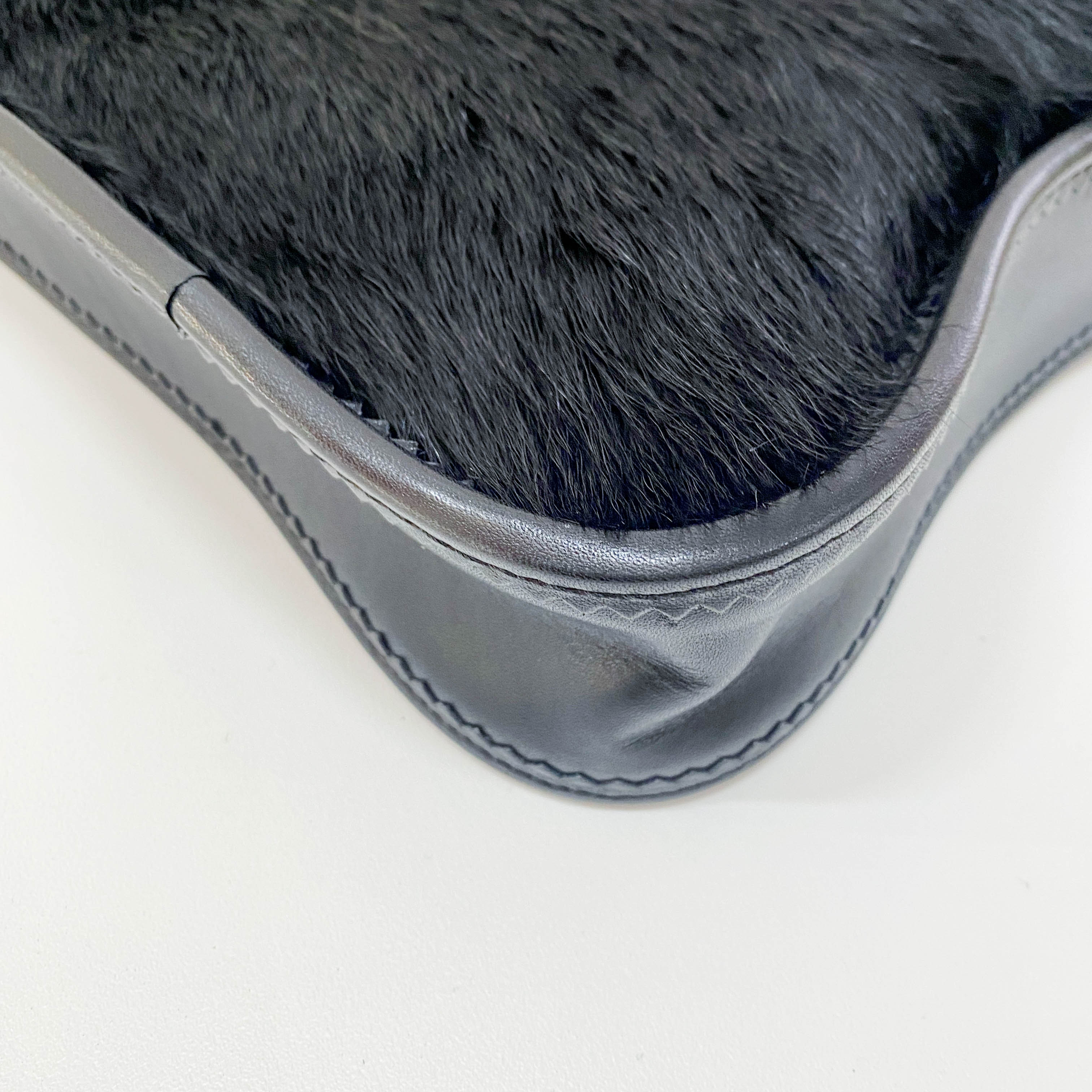 Black Pony Hair Shoulder Bag