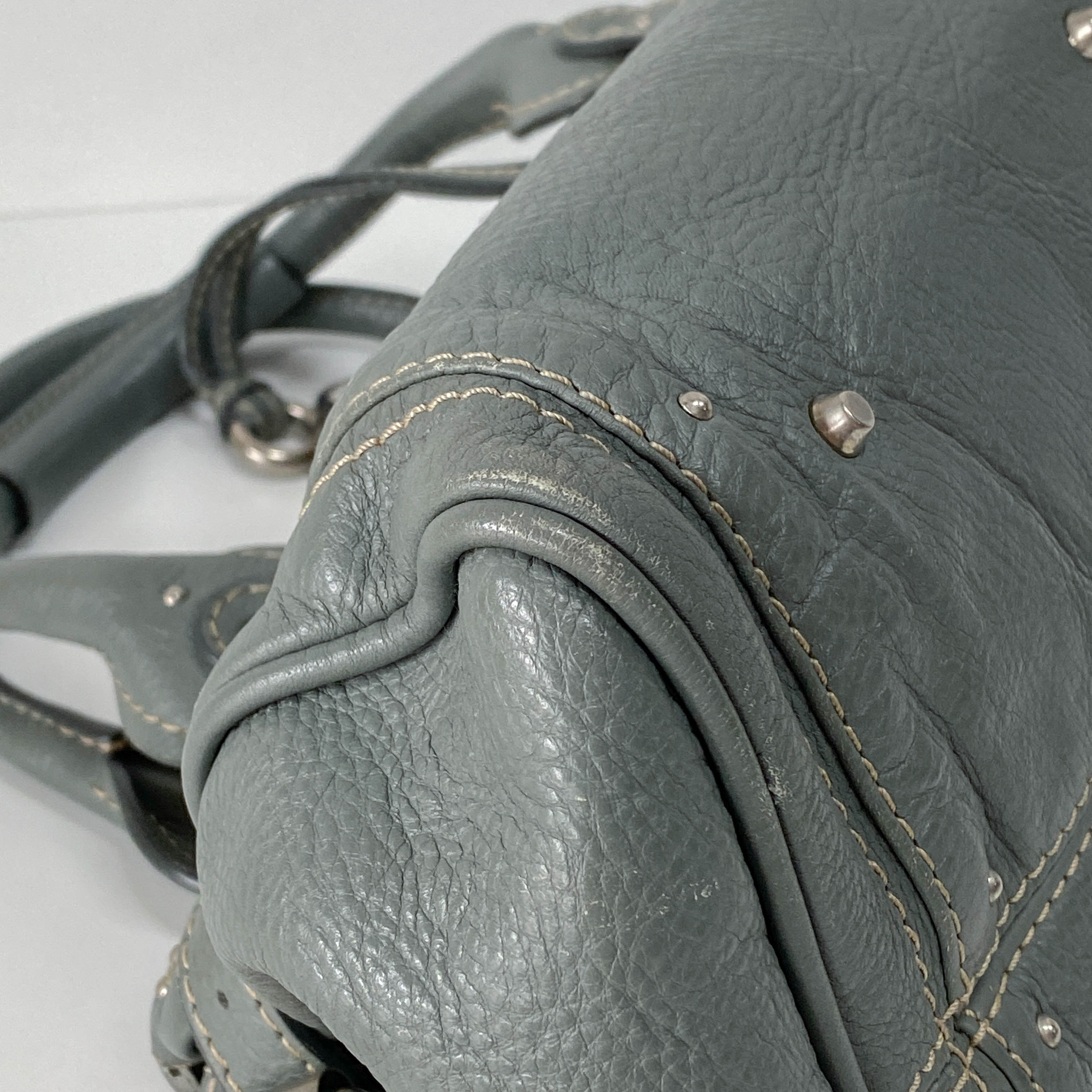 Paddington Sage Green Calfskin Leather Shoulder Bag