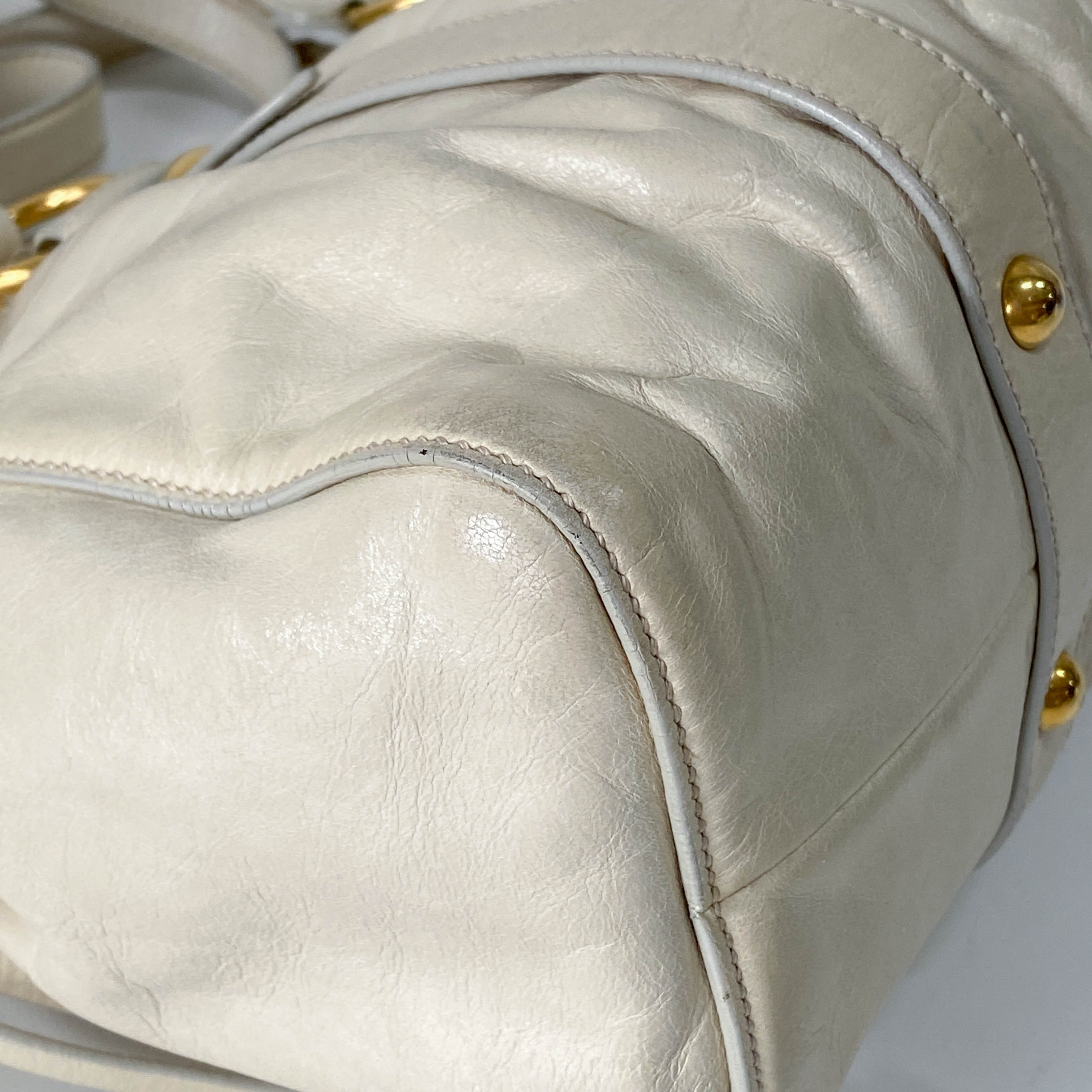 Vitello Light Green Calfskin Leather Two Way Bag