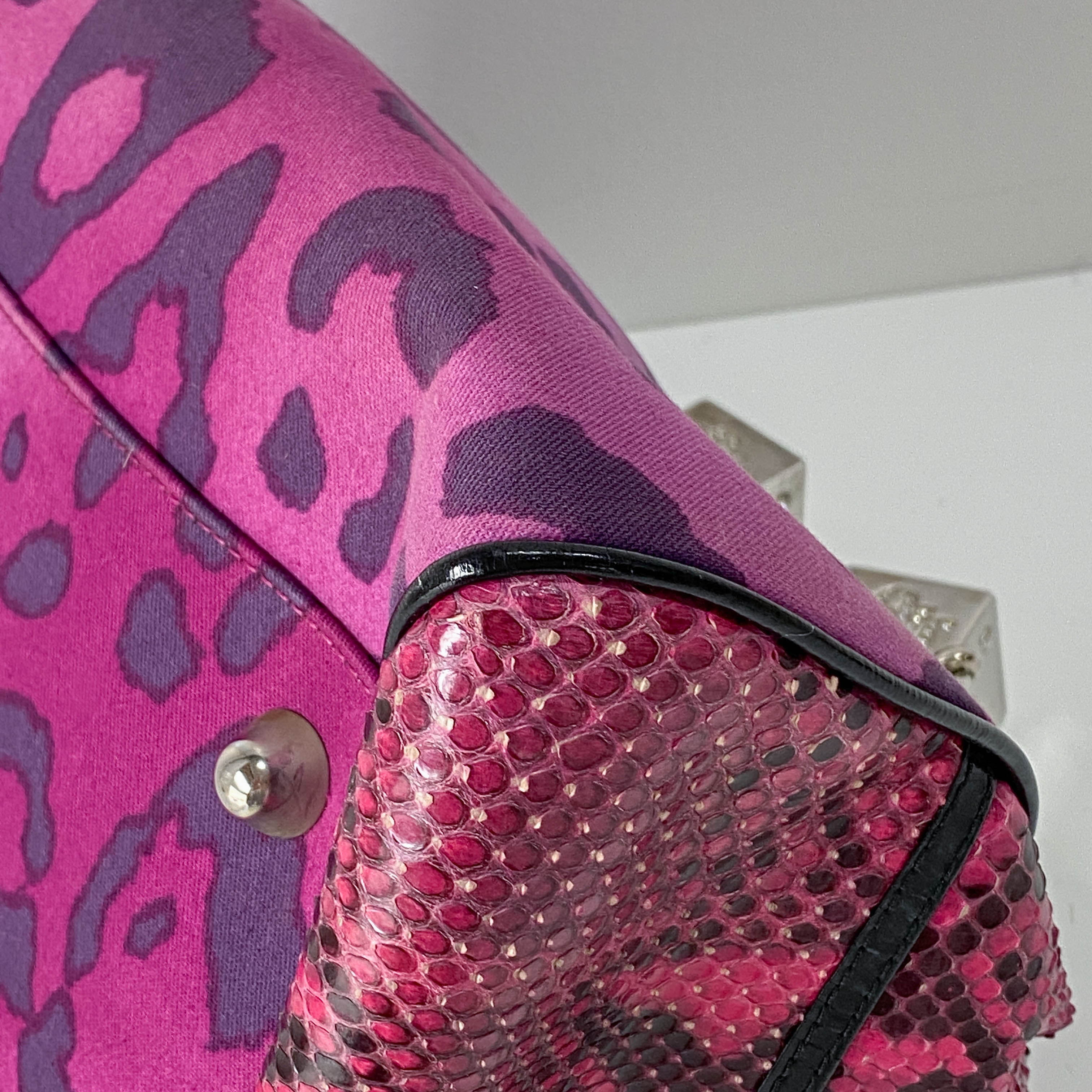 Gambler Dice Pink Leopard Print Handbag