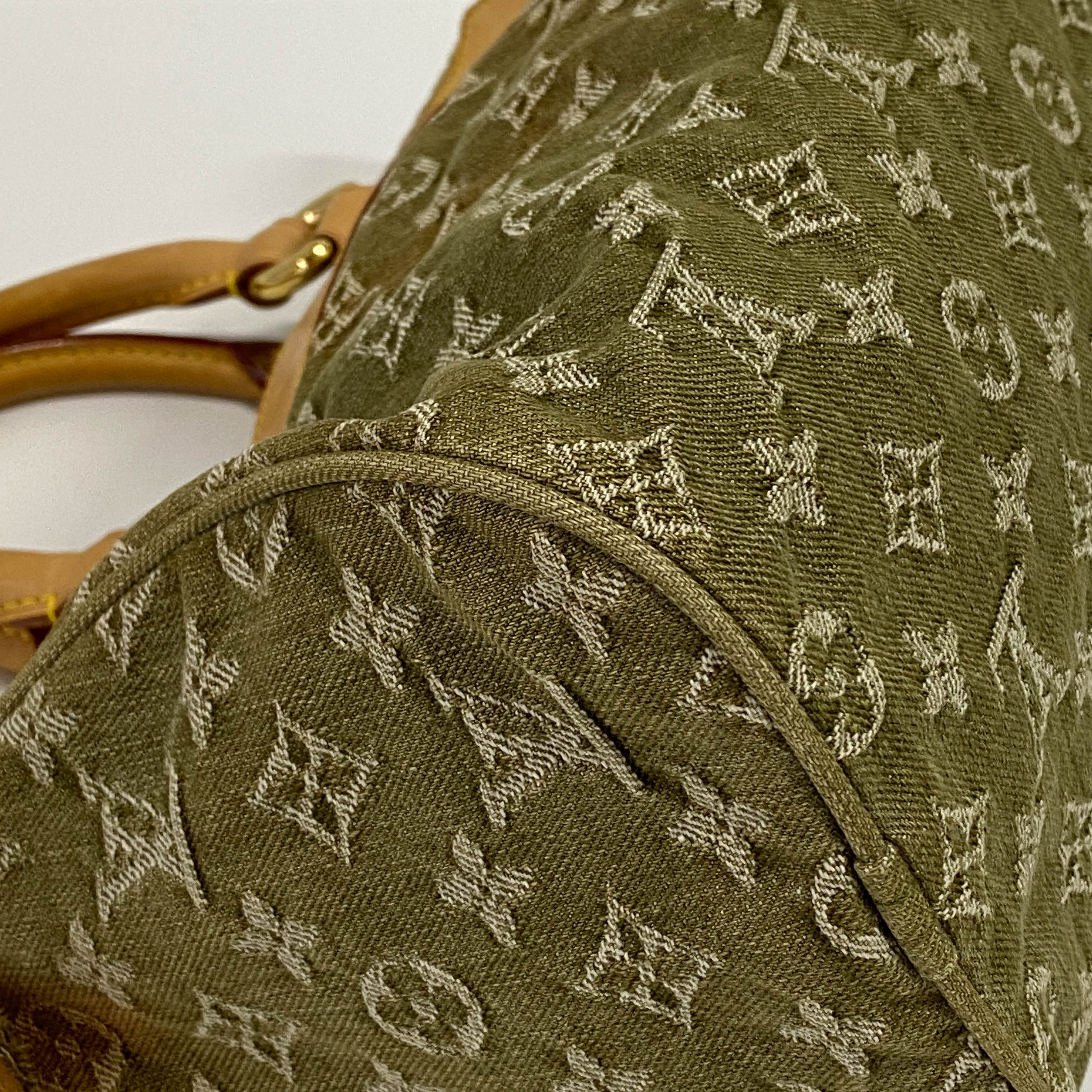 Neo Speedy Monogram Green Denim Handbag