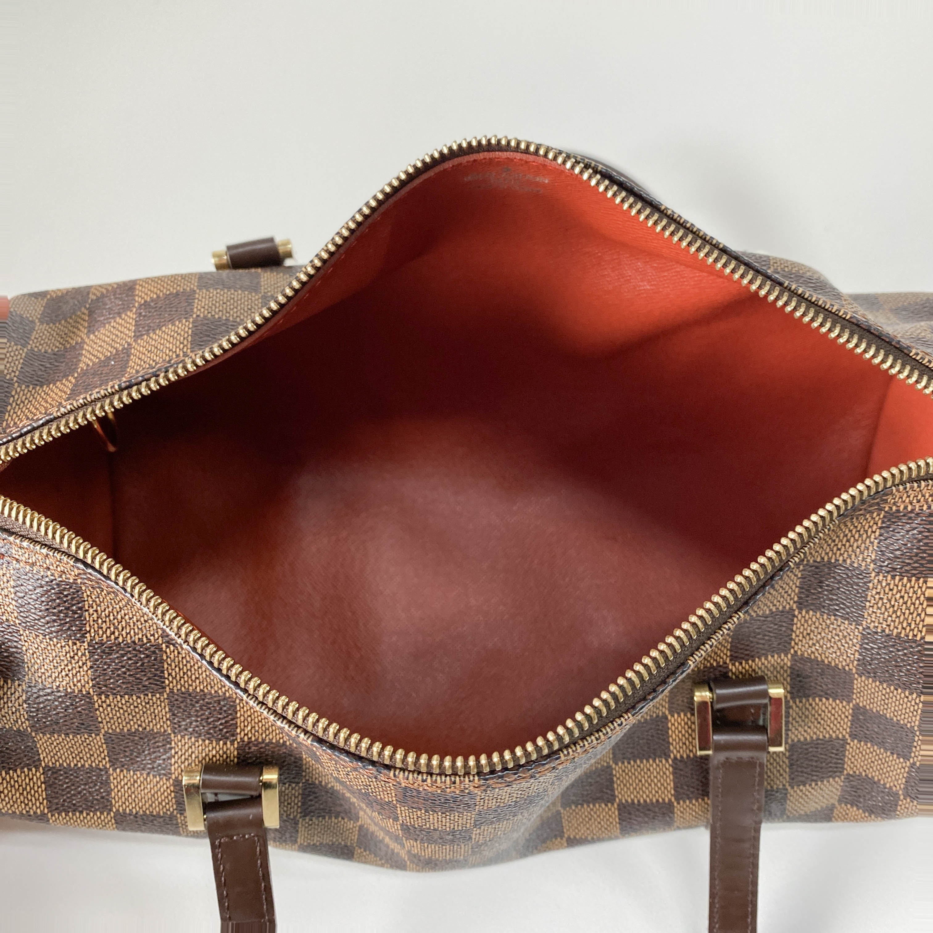 Papillon Damier Brown Canvas Shoulder Bag