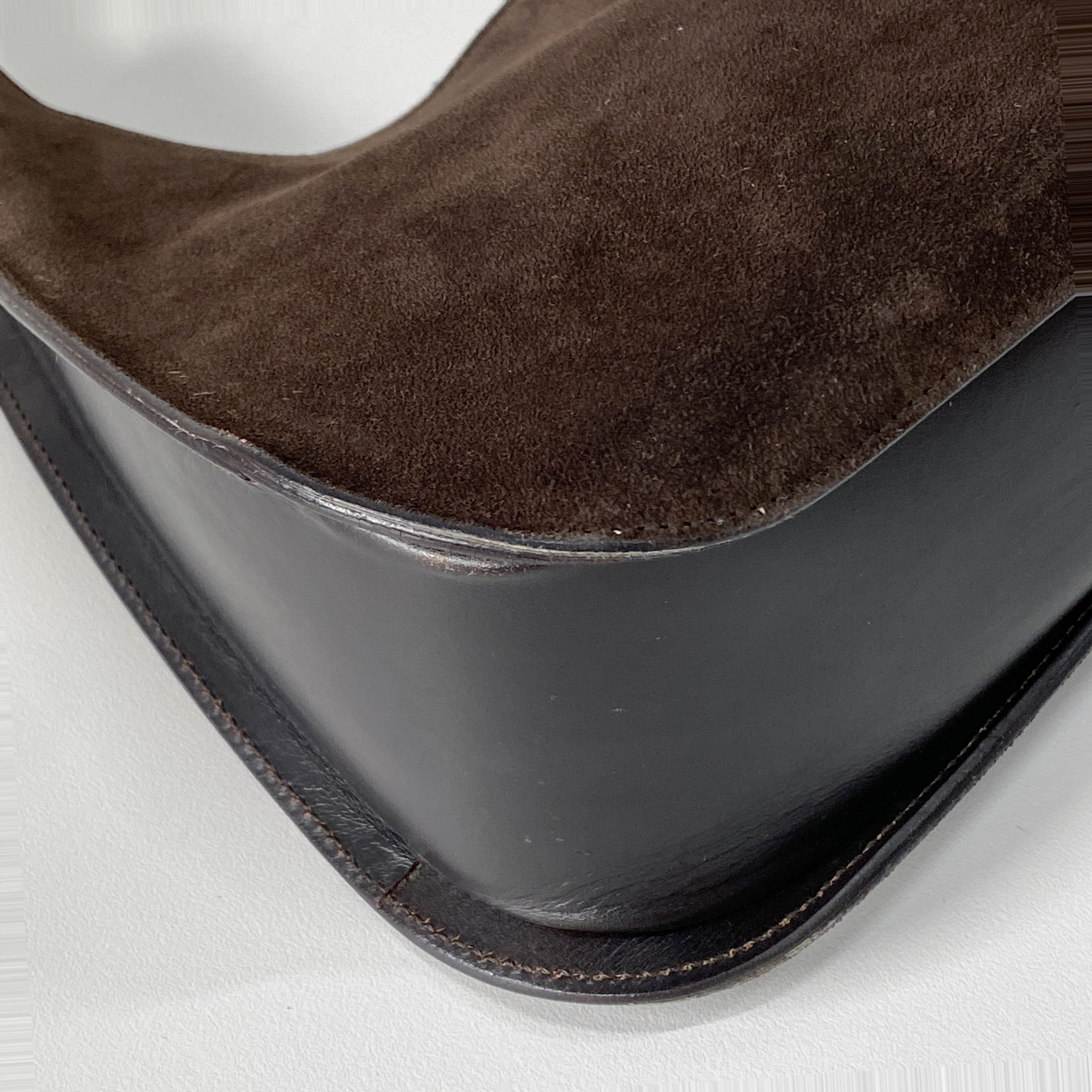 Brown Suede Shoulder Bag