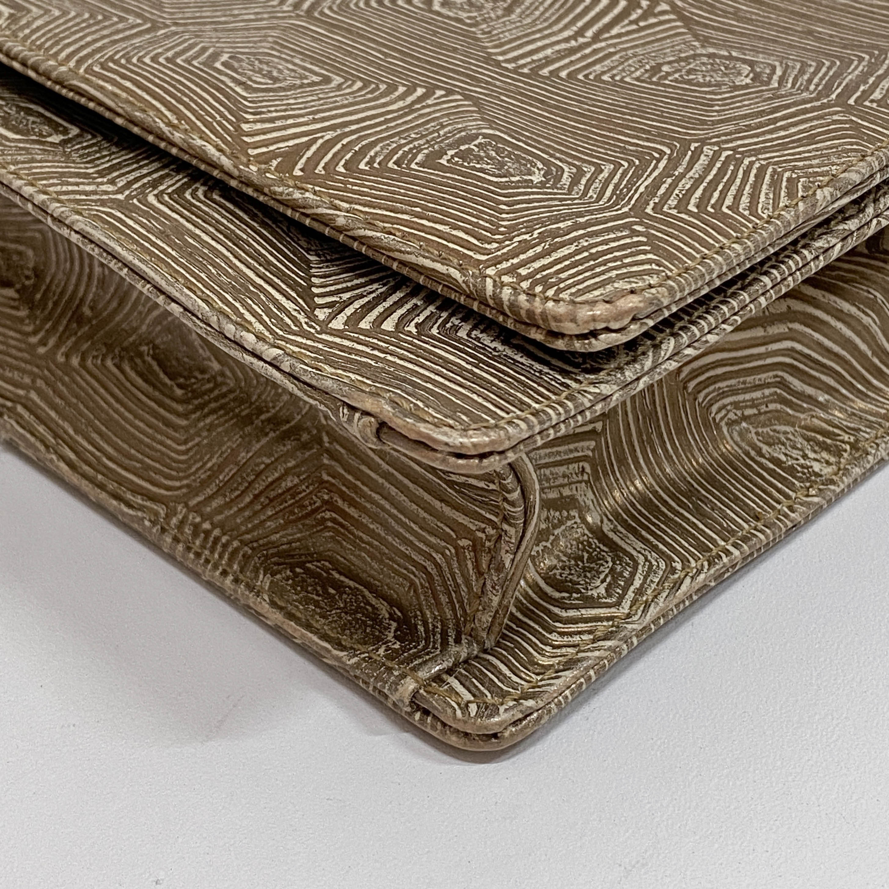 Metallic Leather Shoulder Bag