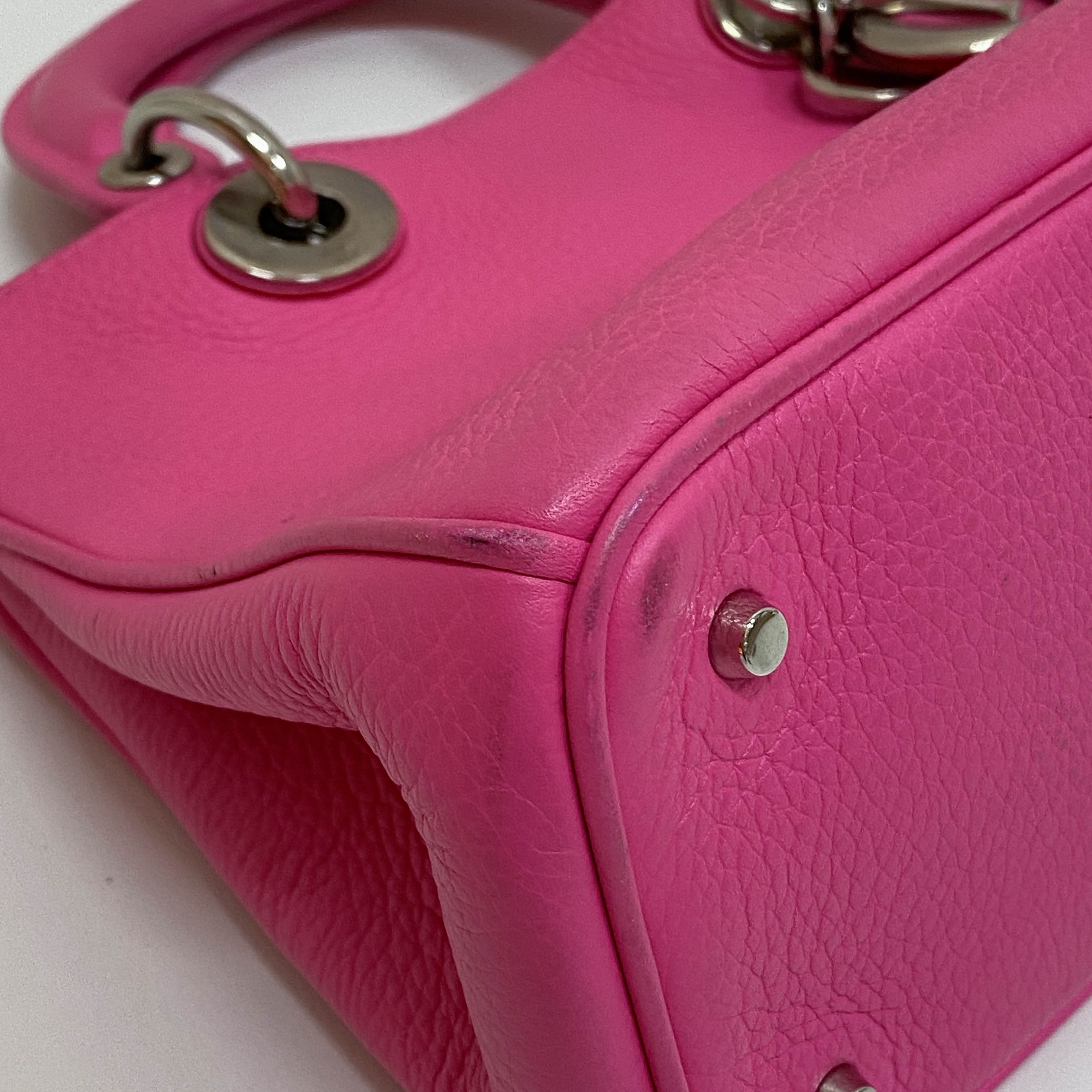 Vintage Pink Leather Hand Bag