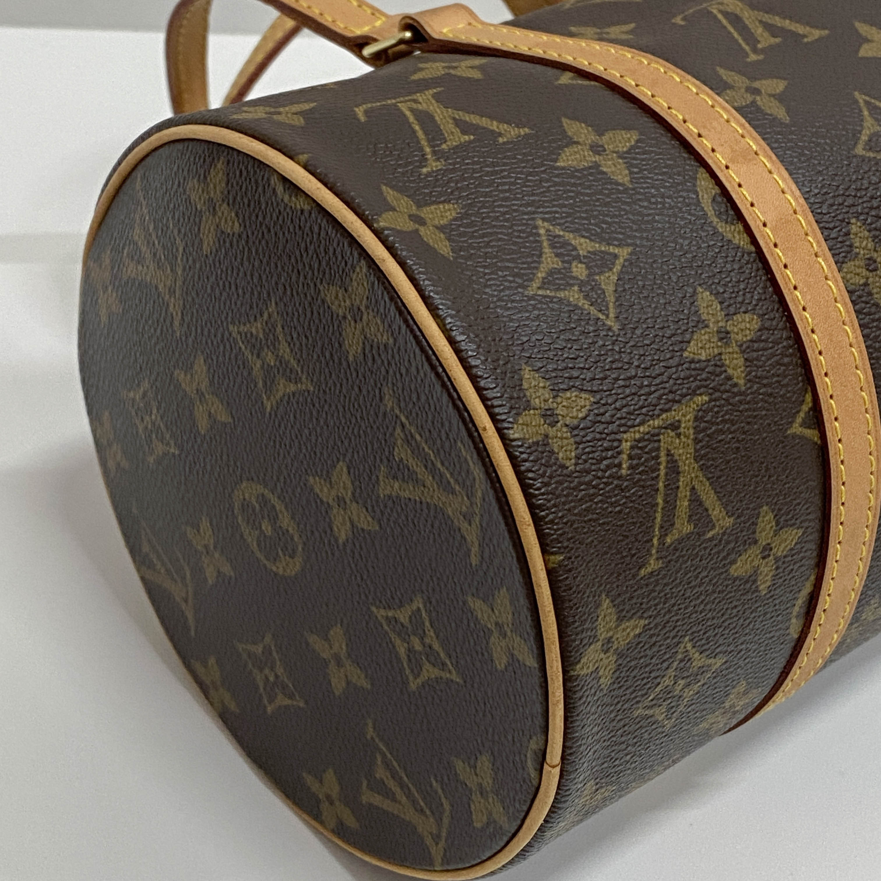 Monogram Brown Leather Shoulder Bag