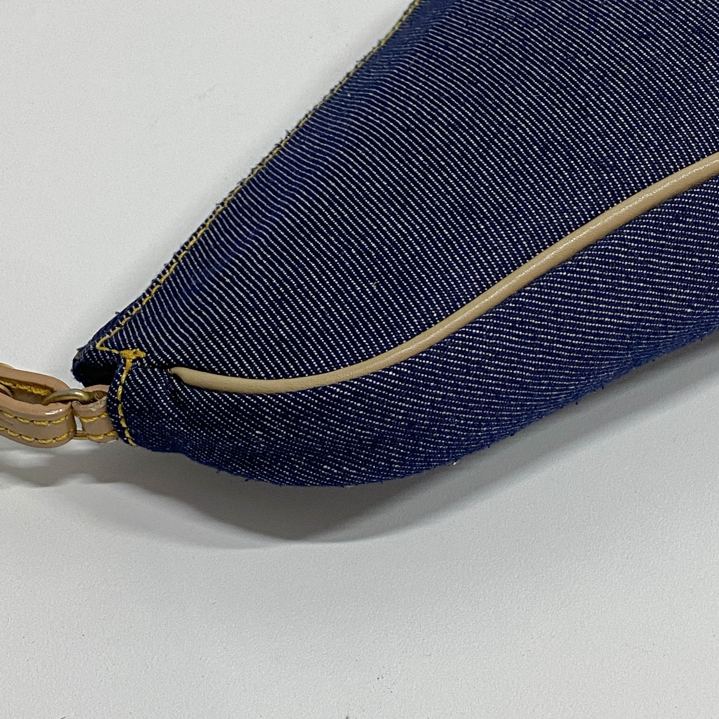 Saddle Denim Shoulder Bag