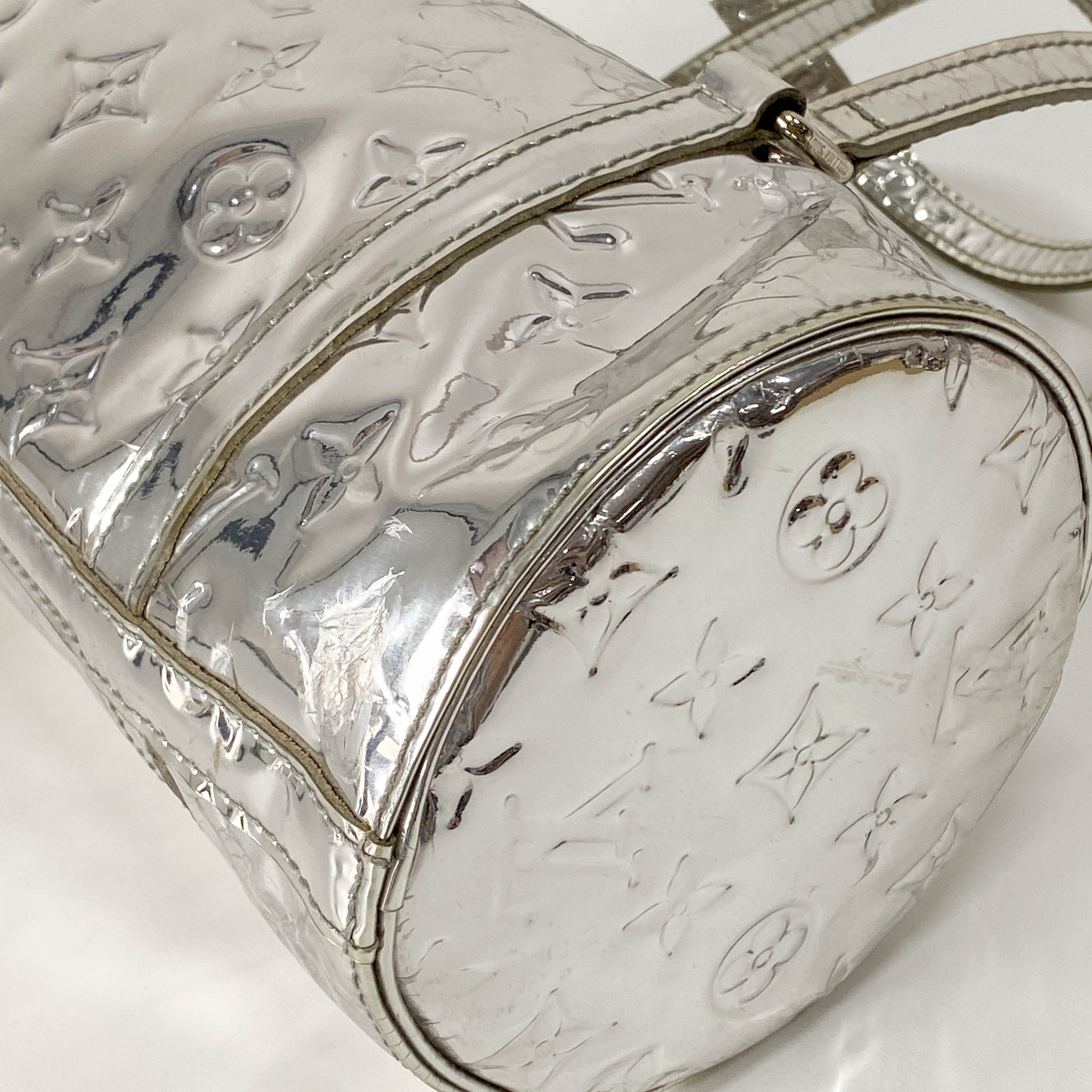 Papillon Monogram Miroir Silver Shoulder Bag