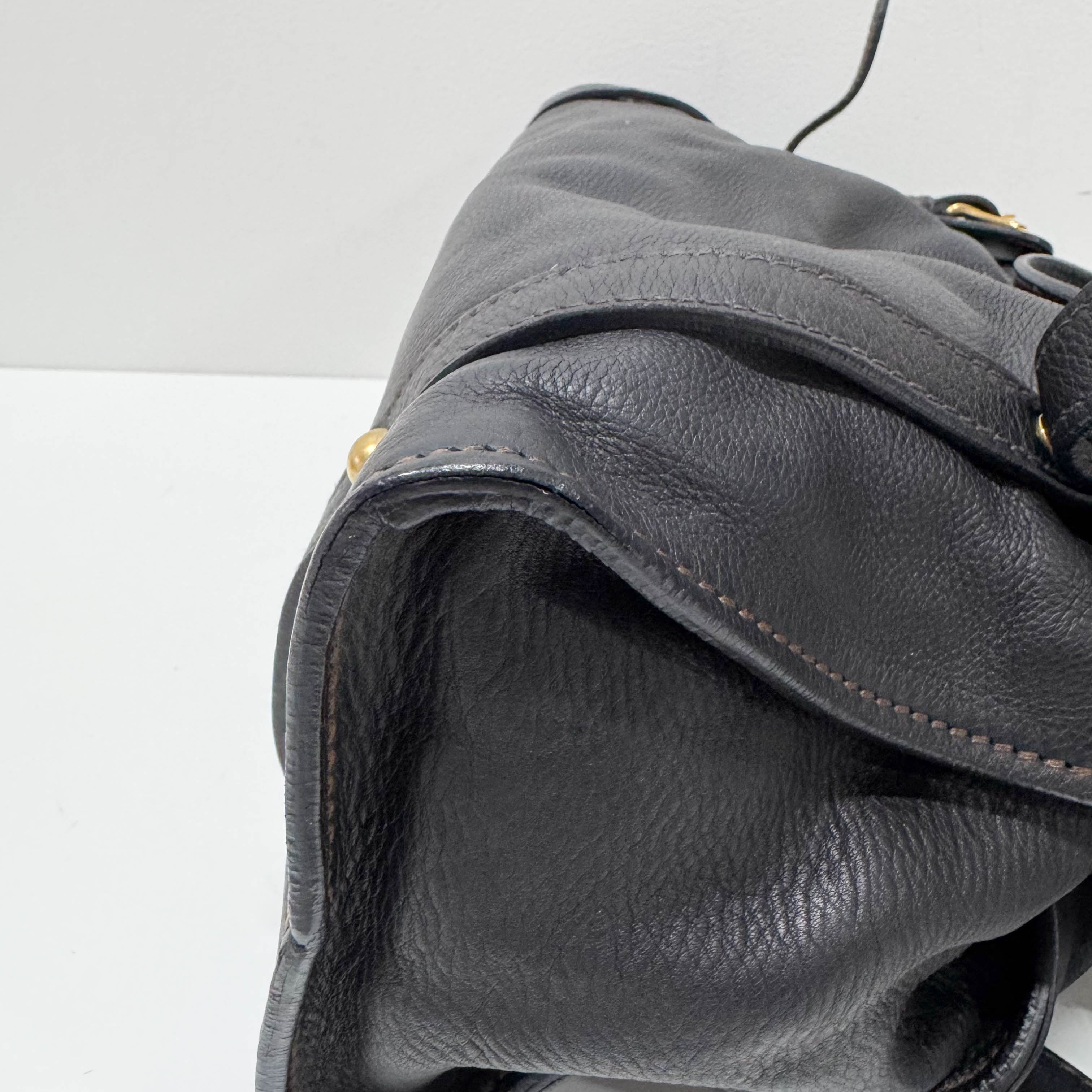 Black Leather Shoulder Bag