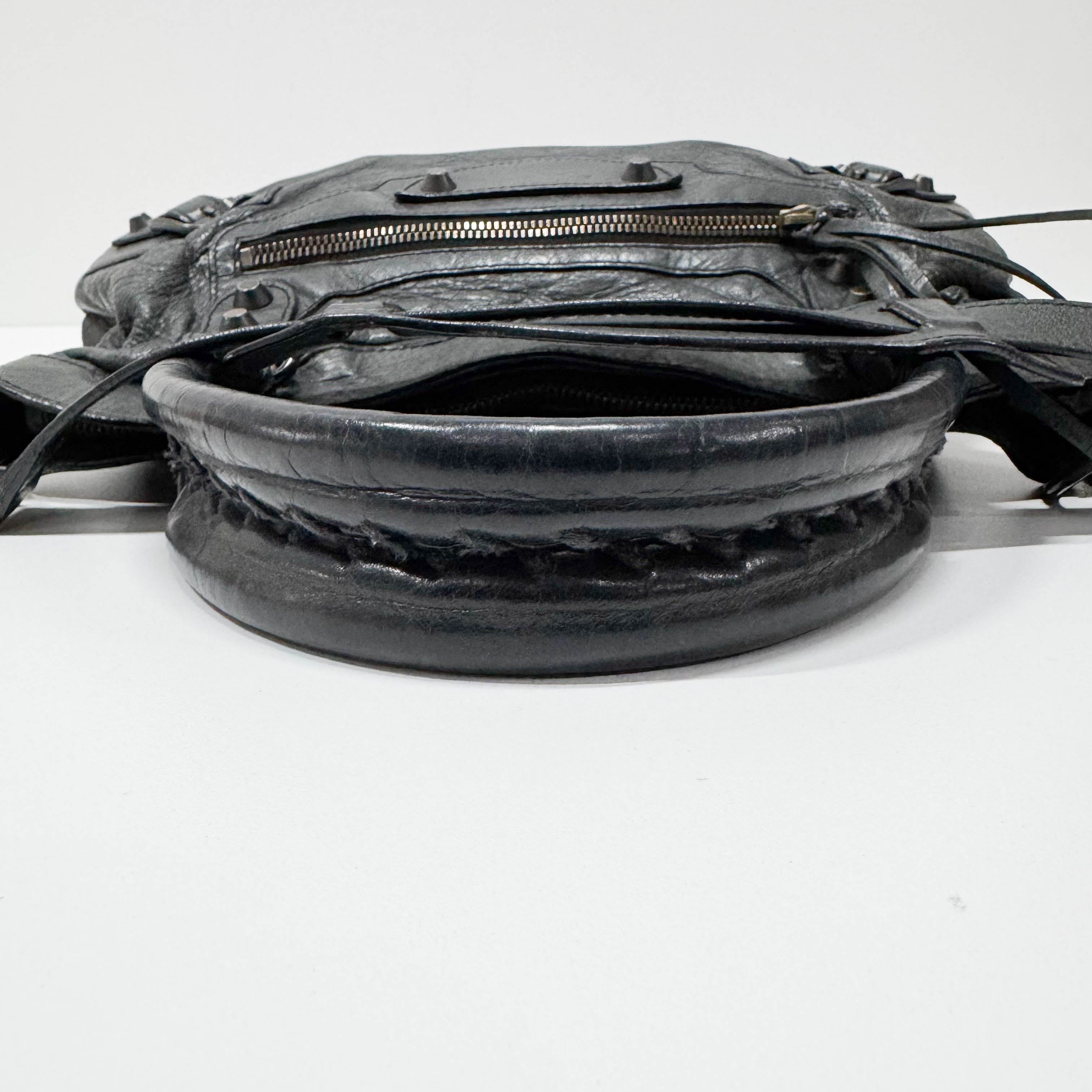 The First Black Calfskin Leather Handlebag