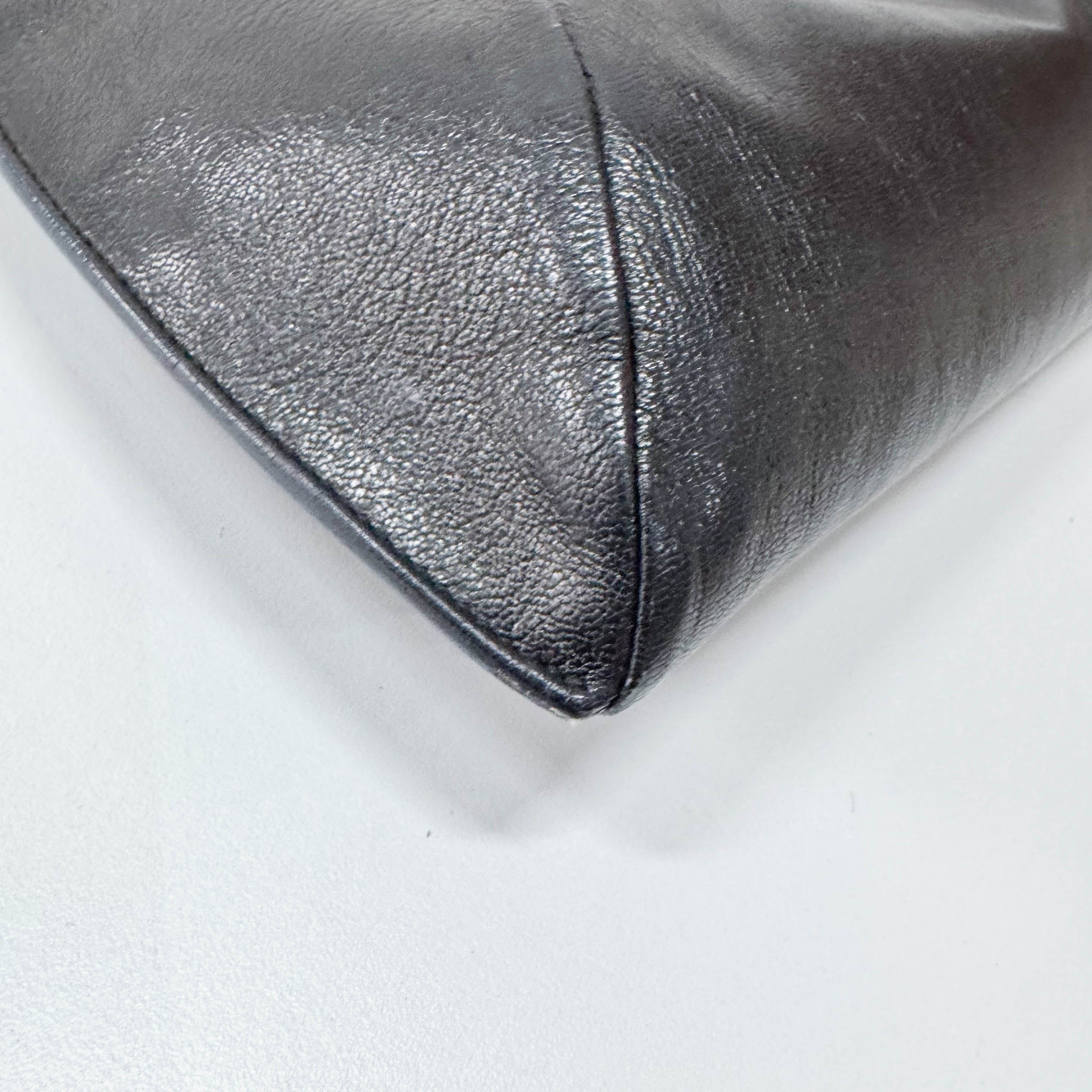 Mombasa Black Leather Double Buffalo Horn Shoulder Bag