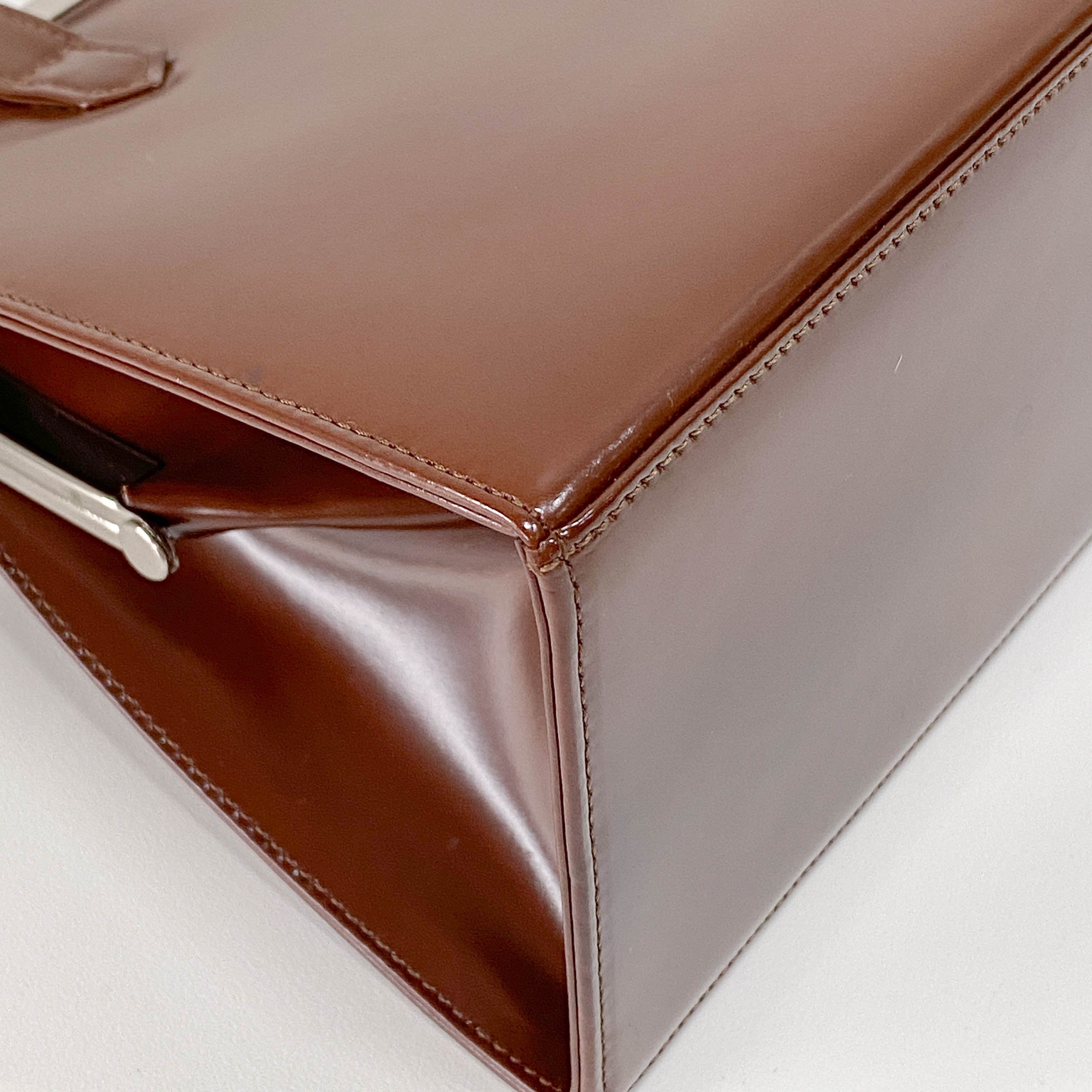 Brown Leather Handle Bag