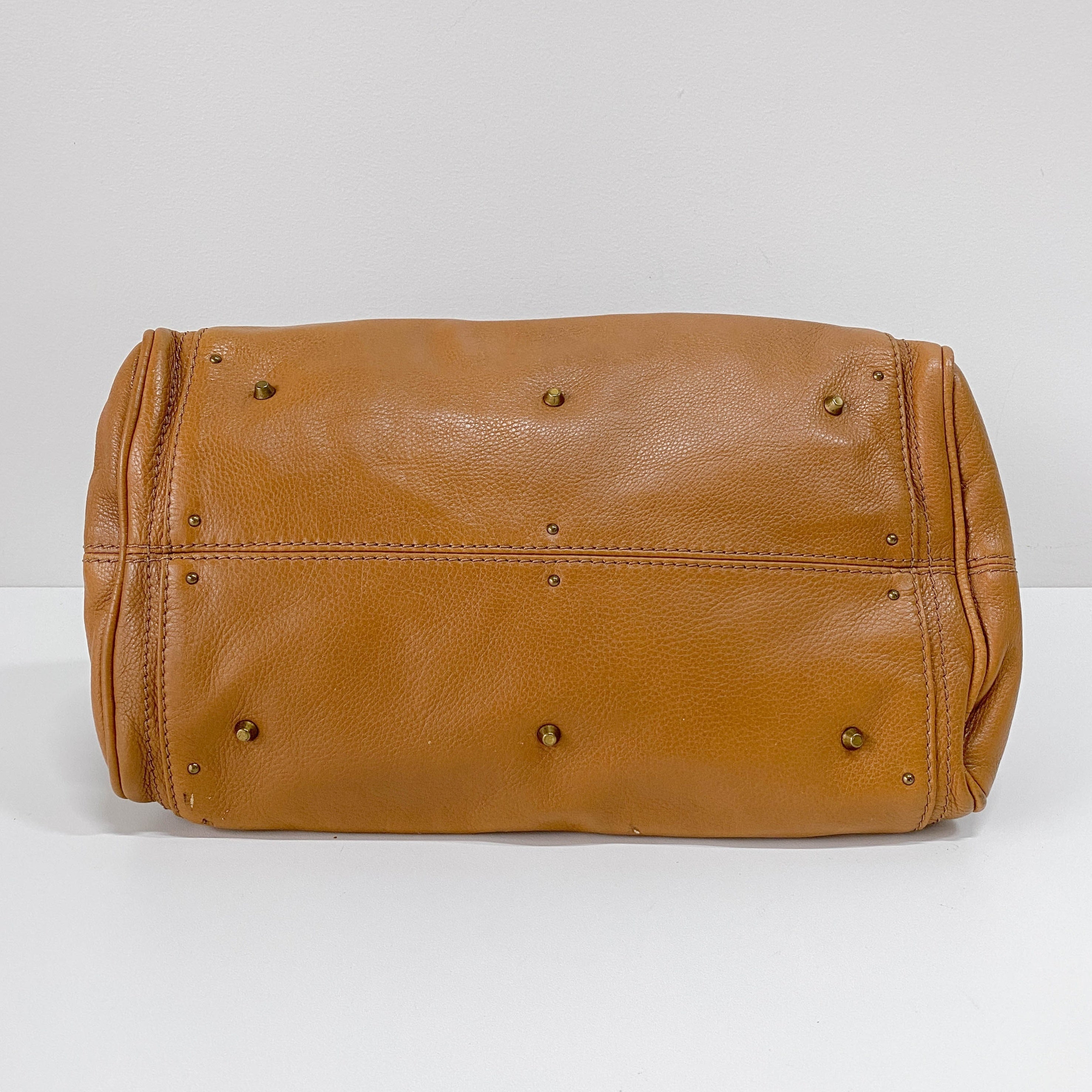 Paddington Brown Calfskin Leather Shoulder Bag