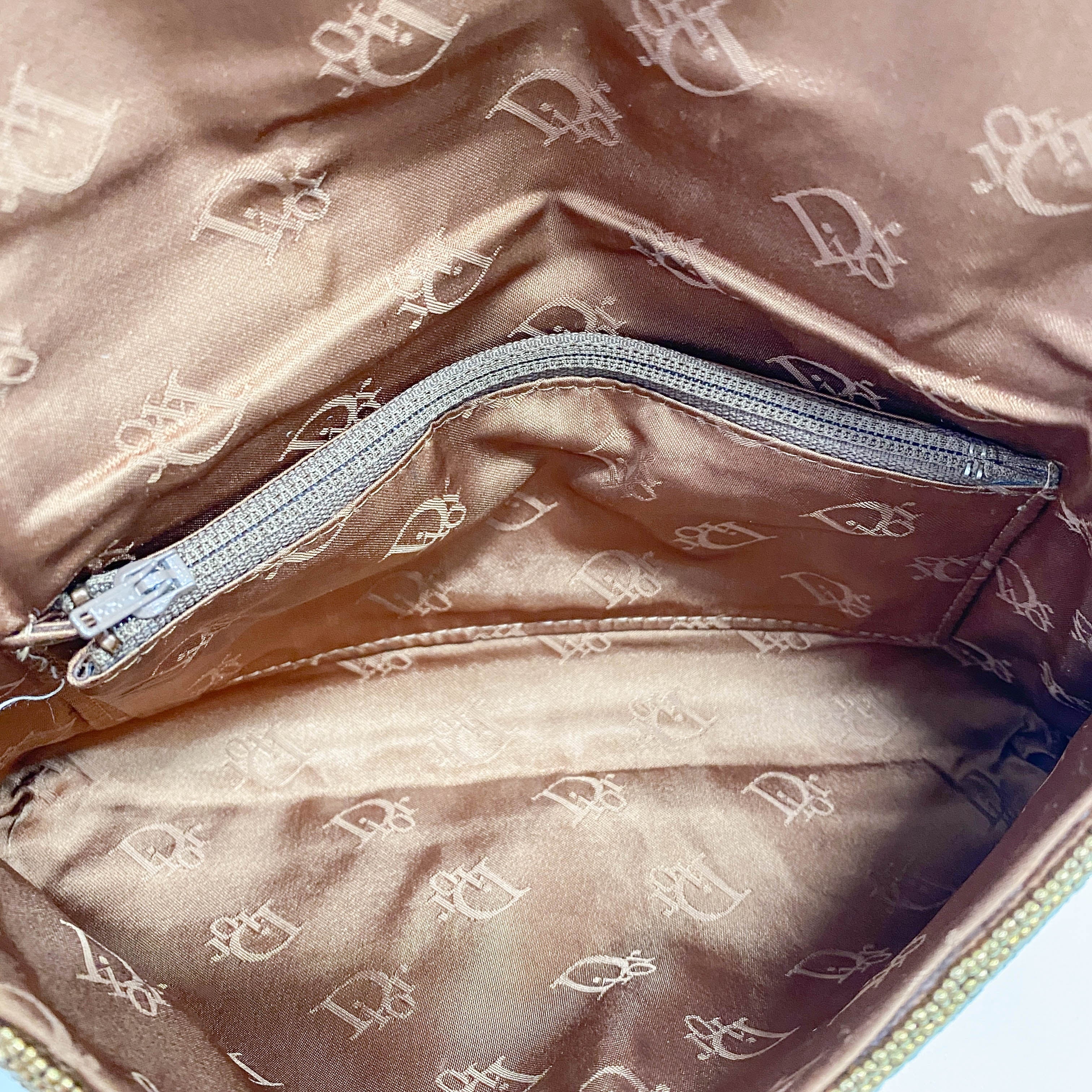 Vintage Rose Gold Beaded Gold Chain Shoulder Bag