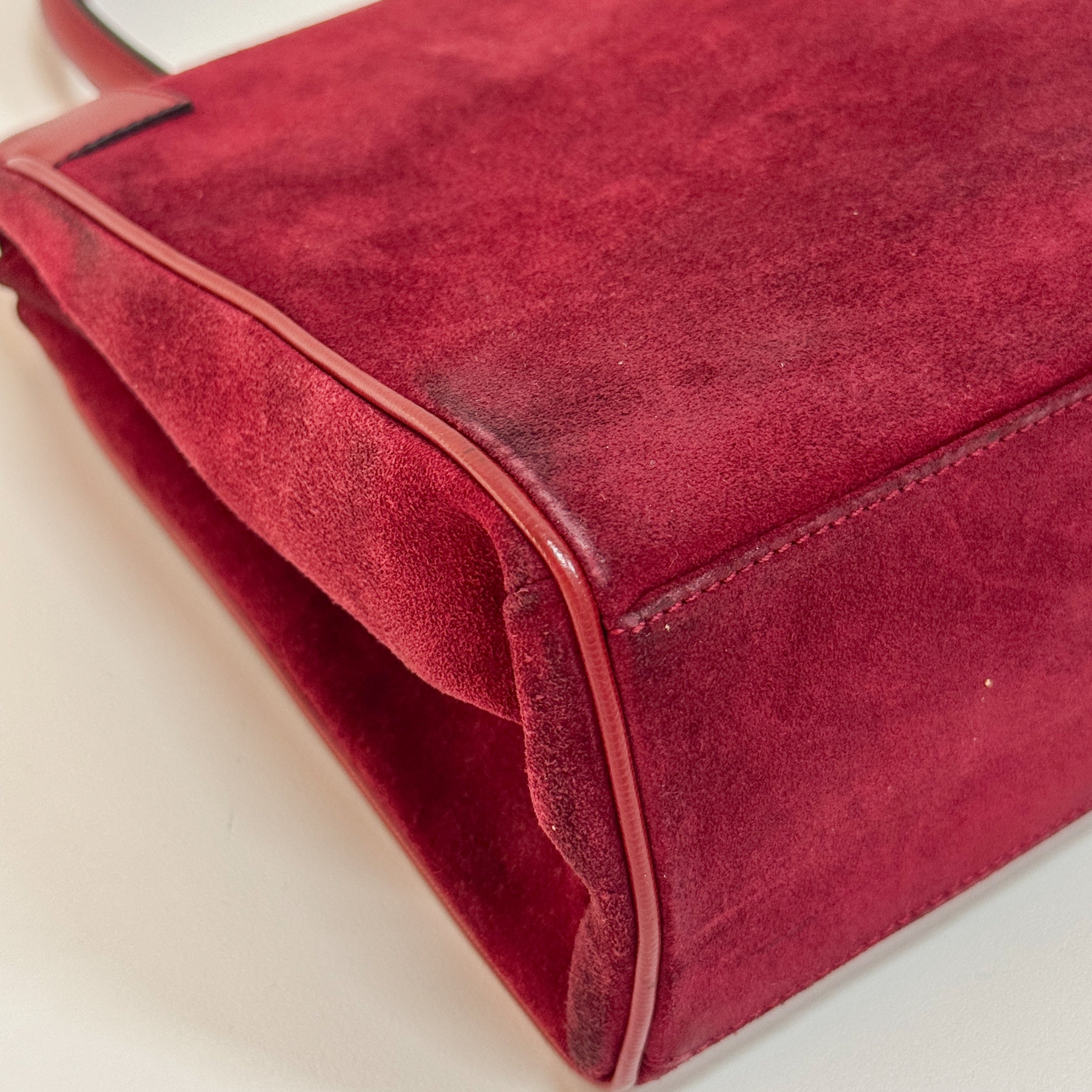 Red Suede Handbag