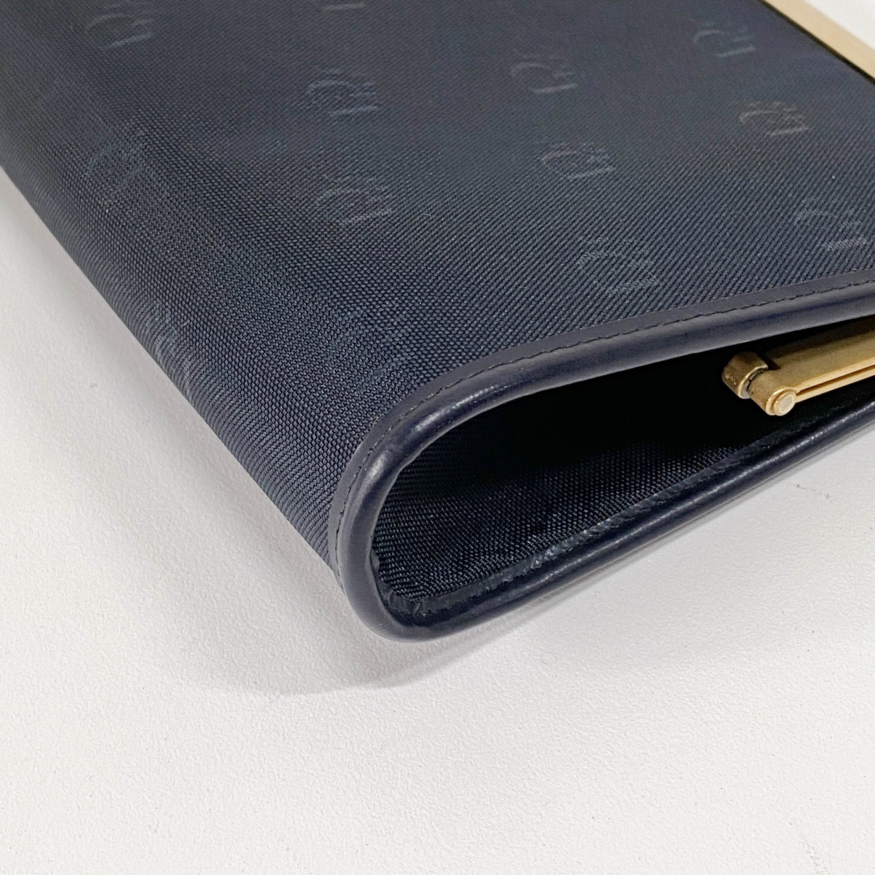 Vintage Black Canvas Hand Bag