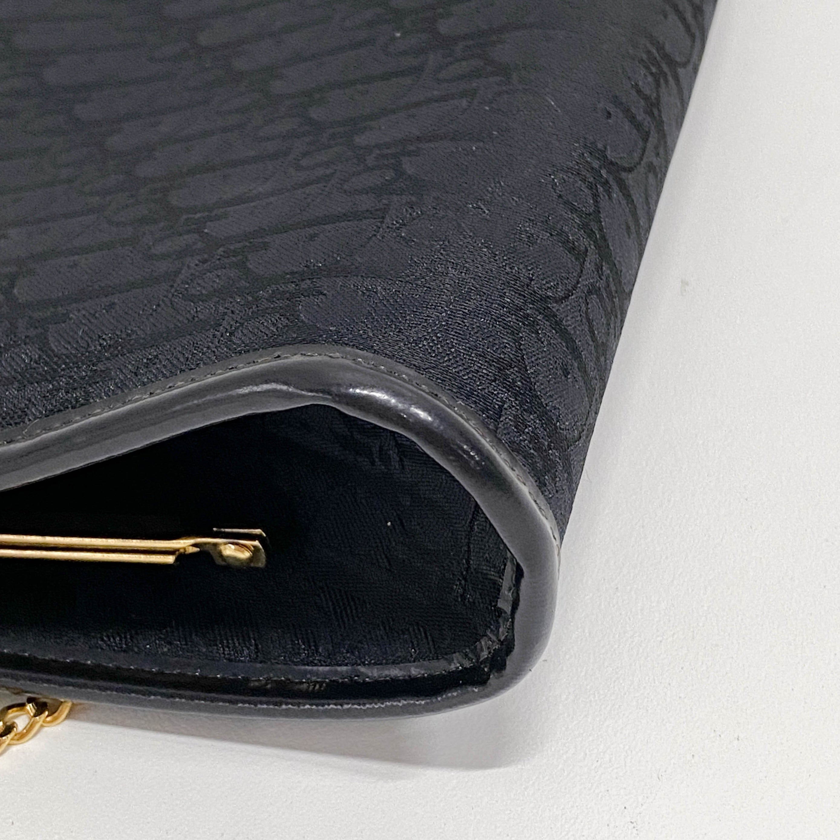 Vintage Black Canvas Two Way Bag