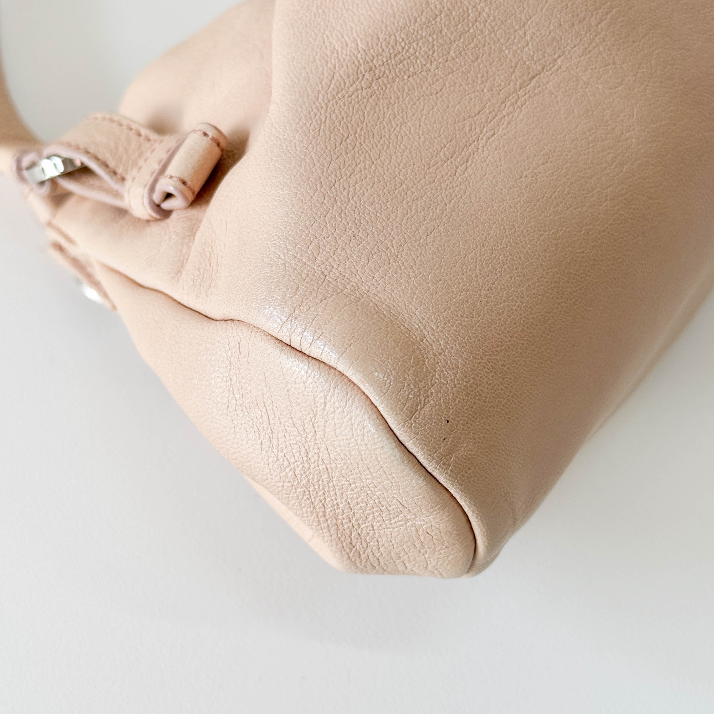 Anagram Pink/Beige Leather Shoulder Bag