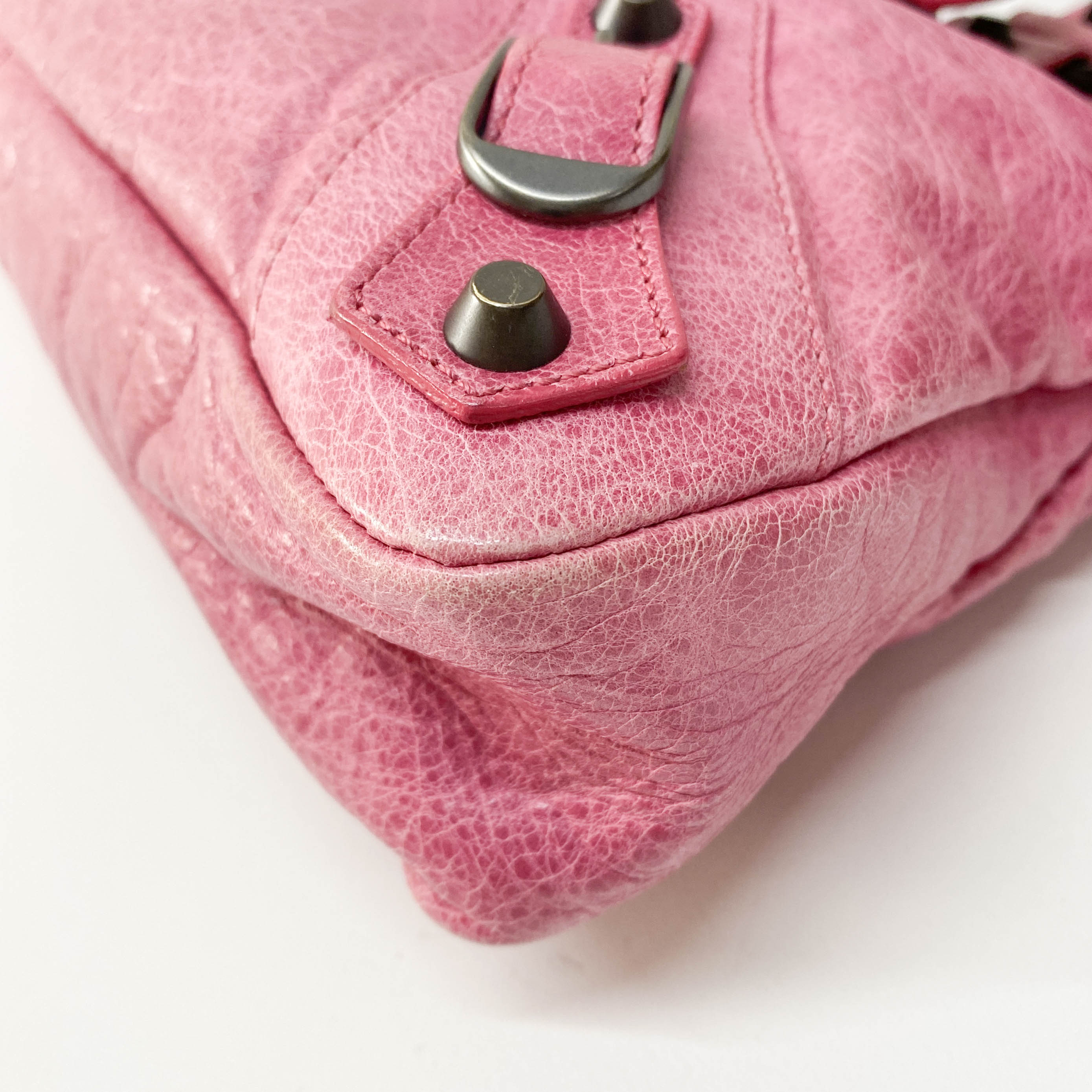 The First Pink Calfskin Leather Two Way Bag