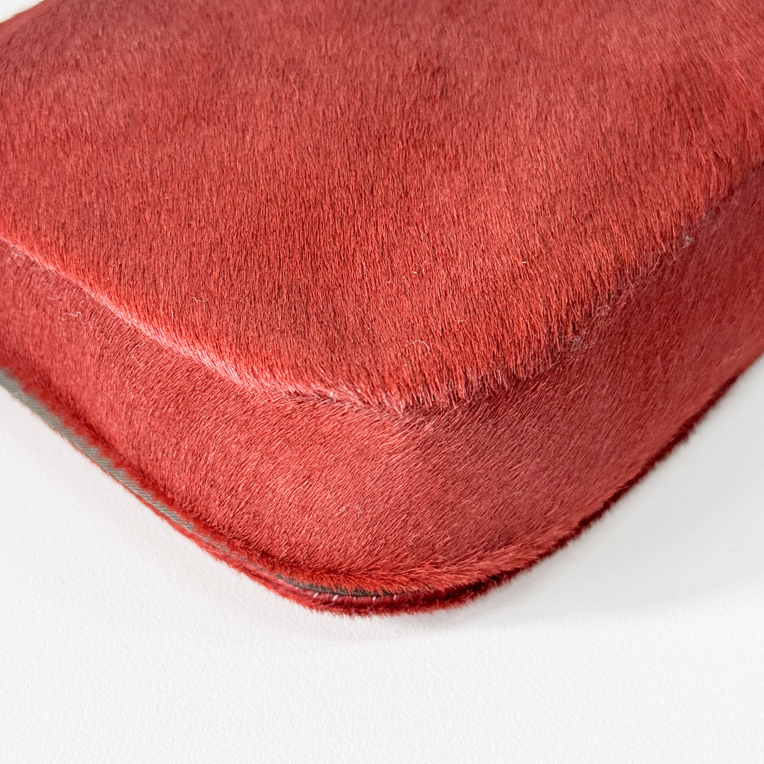 Malice Pearl Red Pony Hair Shoulder Bag