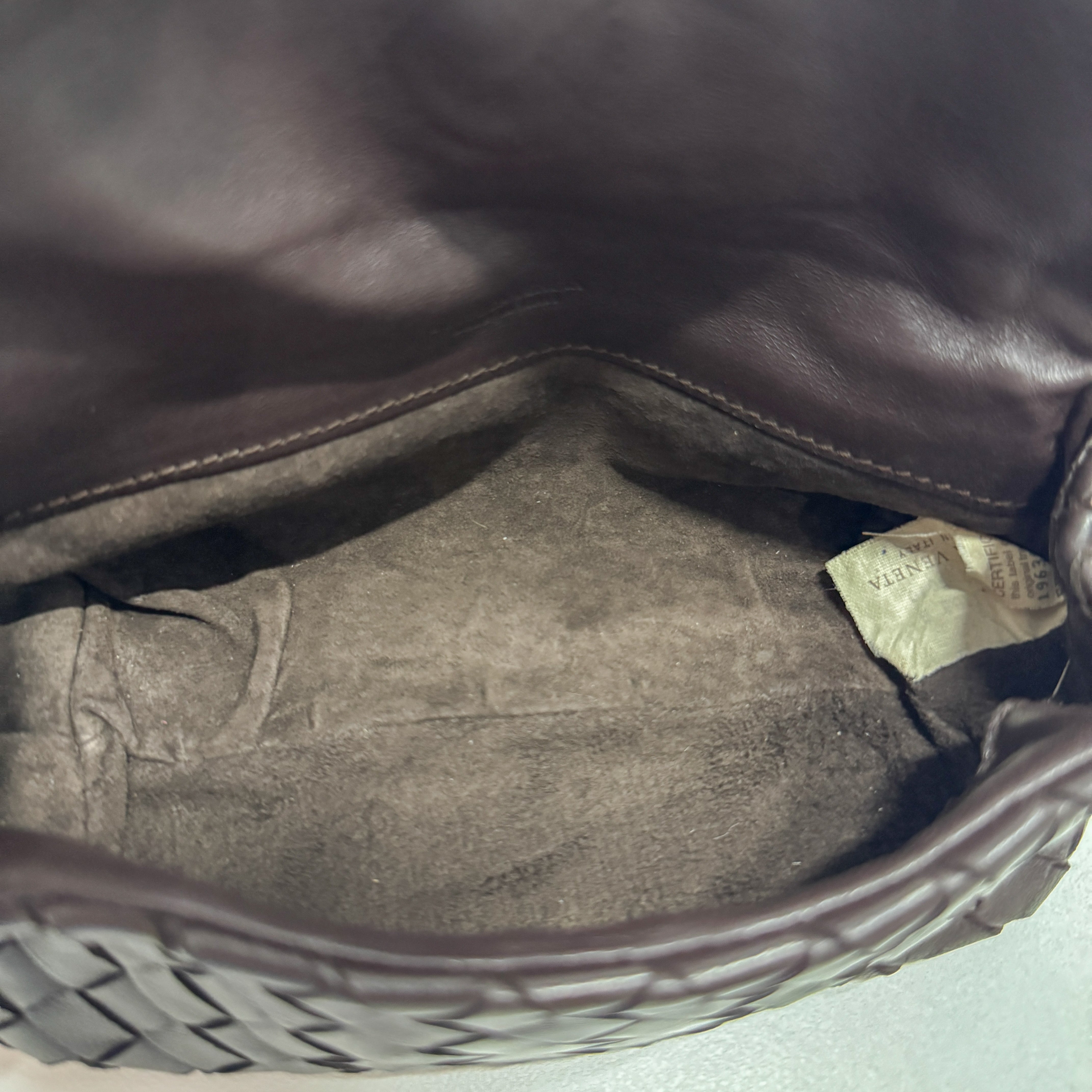 Intrecciato Brown Leather Pouch