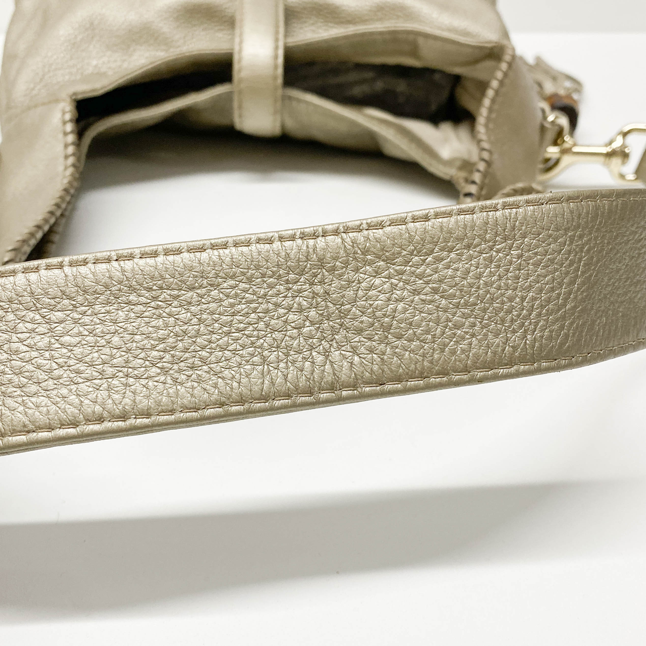 Jackie Gold Metallic Shoulder Bag