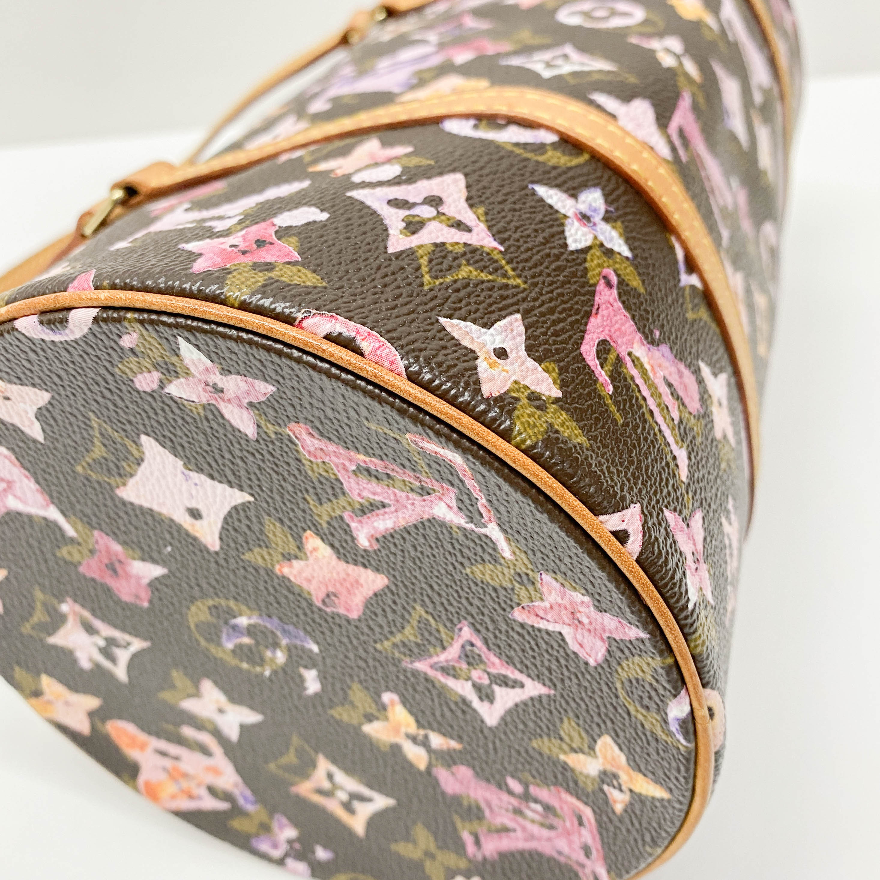 Papillon Watercolor Monogram Hand Bag