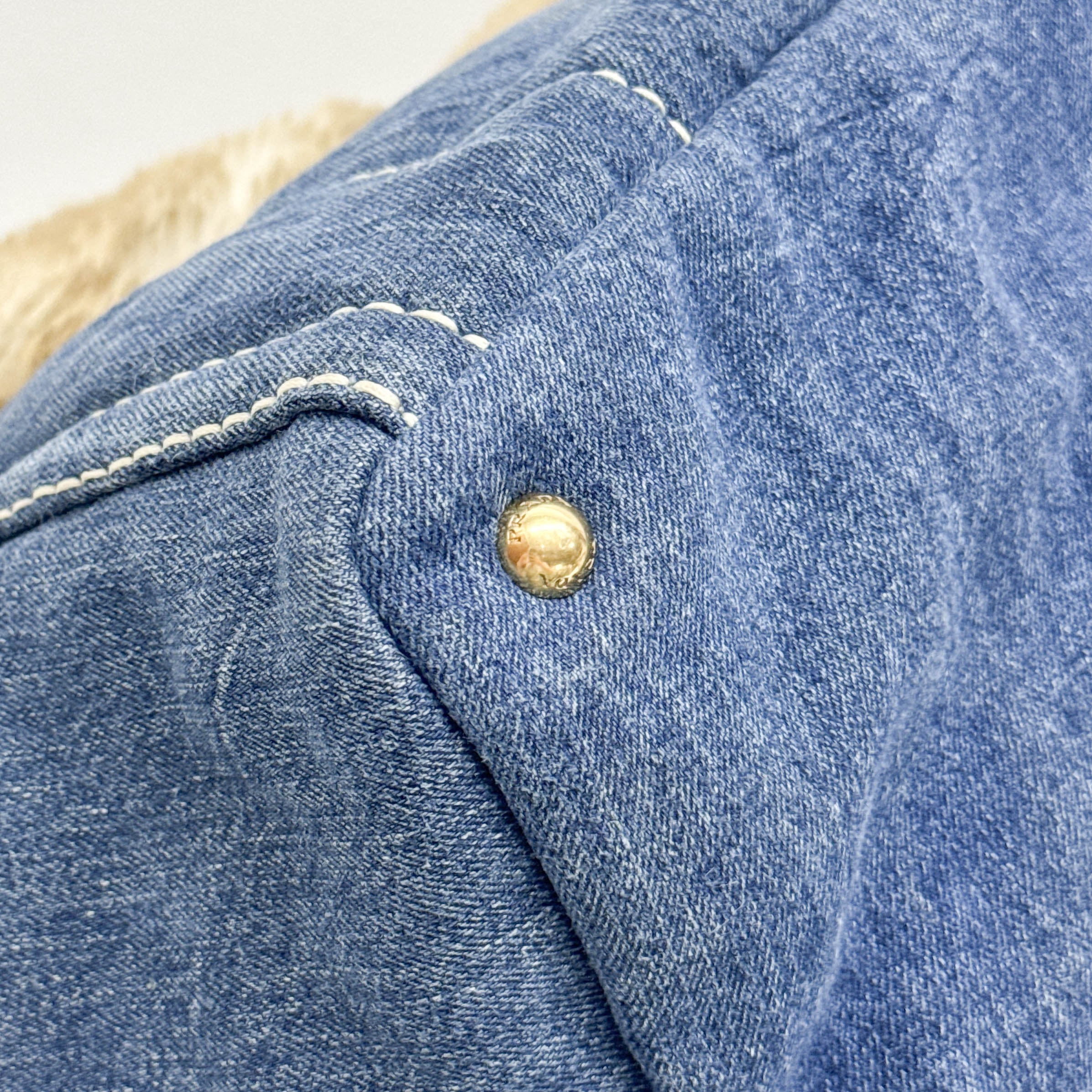 Vintage Blue Denim Two Way Bag