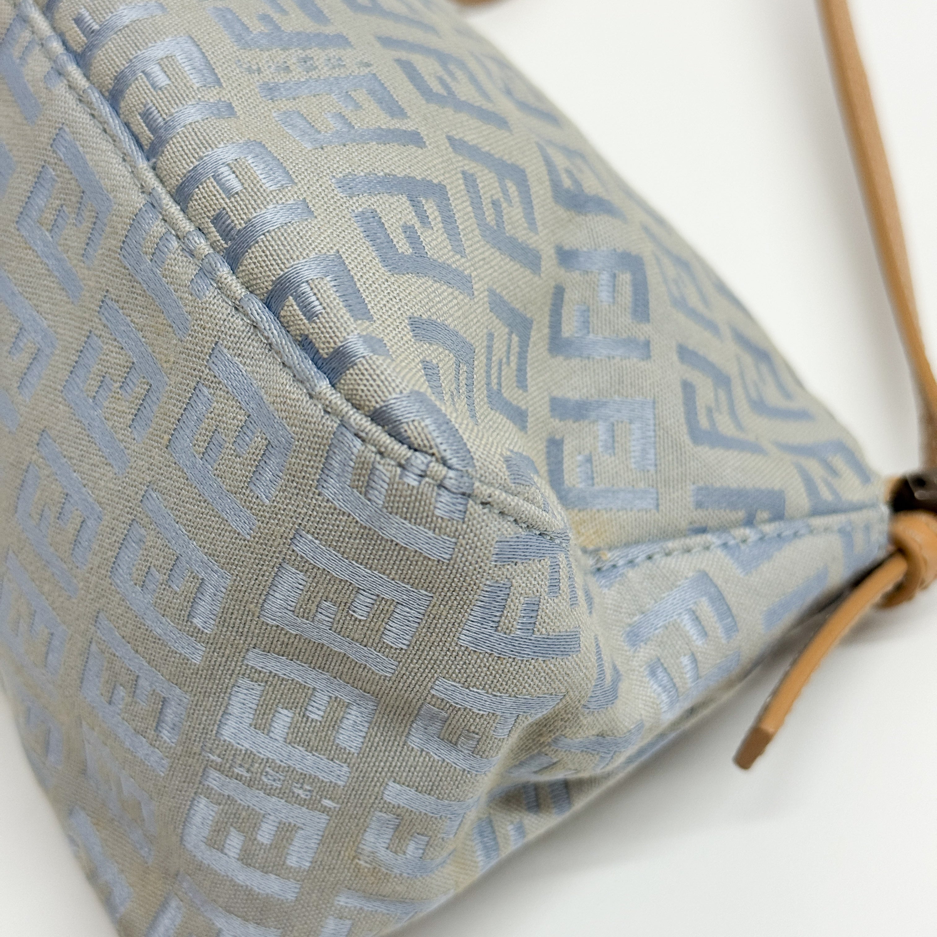 Mini Mamma Bagguete Blue Canvas Two Way Bag