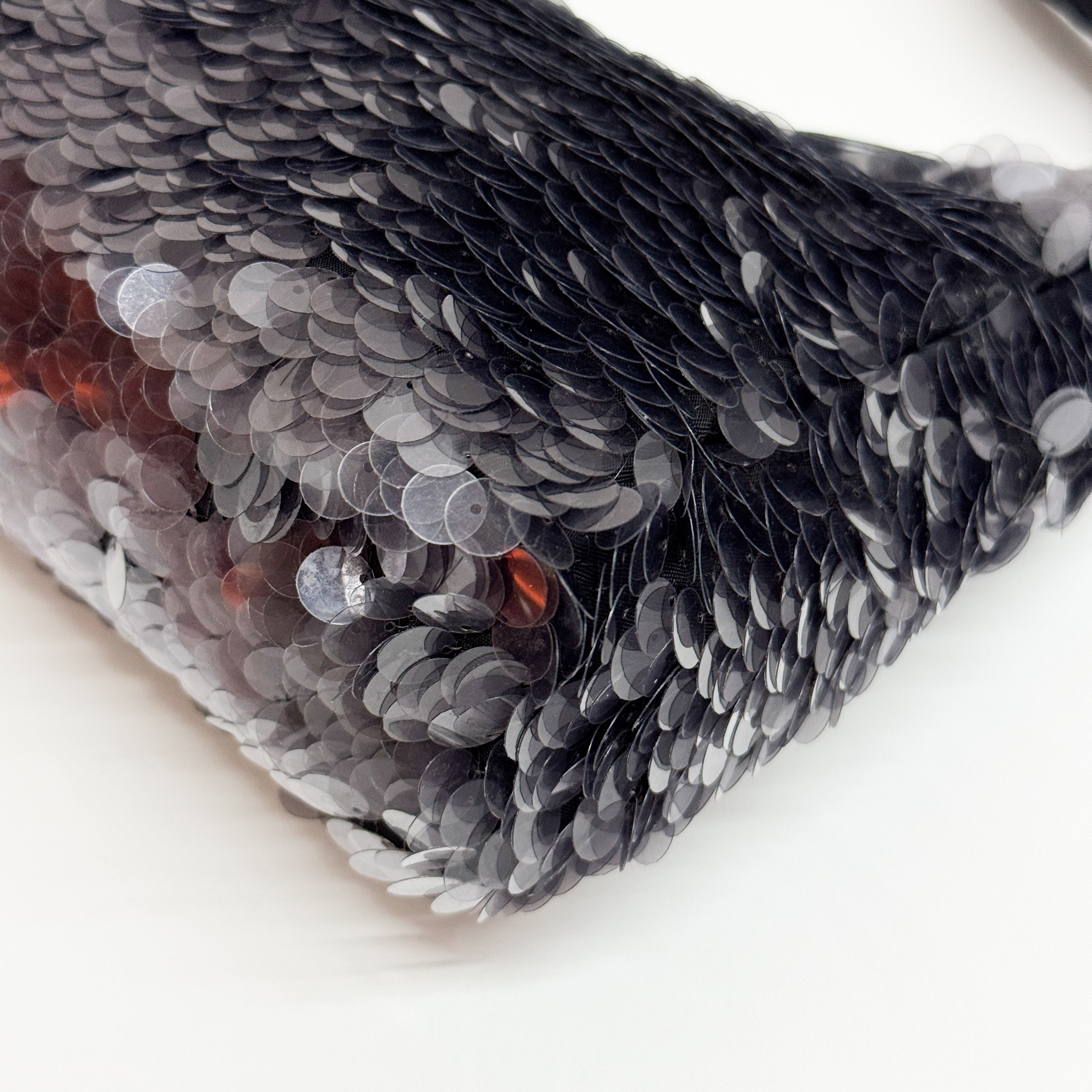 Vintage Black Sequin Shoulder Bag