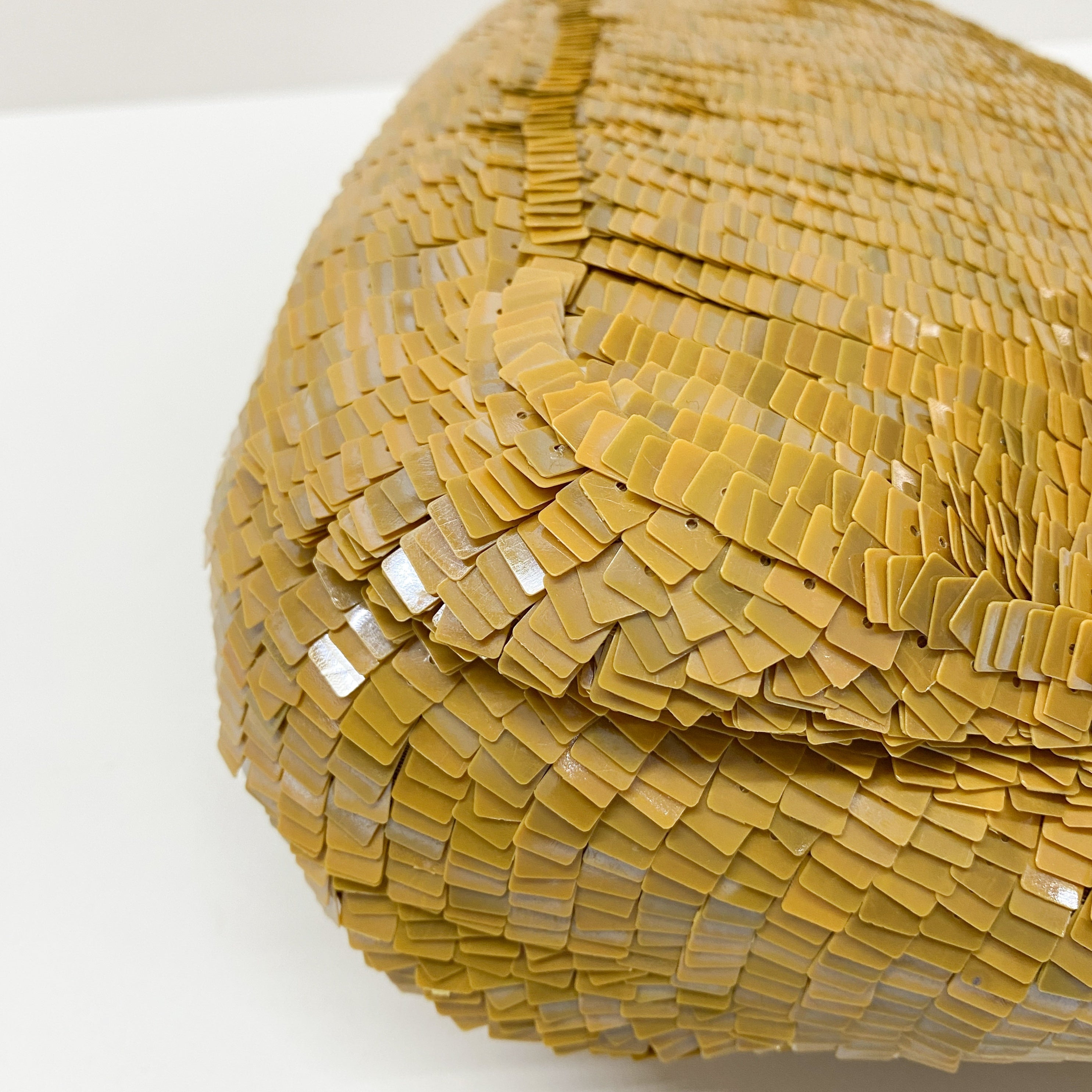 Mamma Baguette Caramel Brown Sequin Shoulder Bag