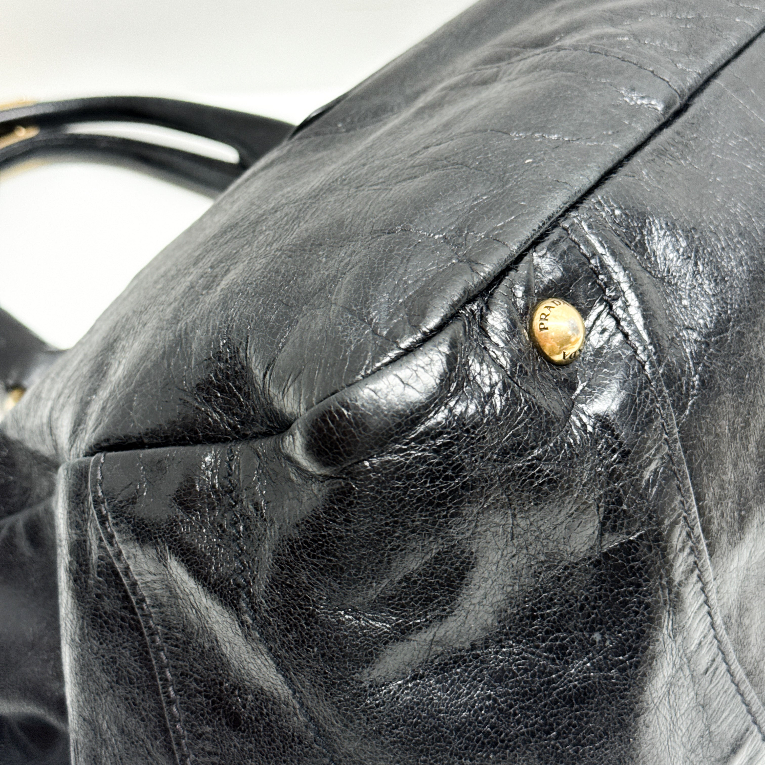 Black Leather Hand Bag