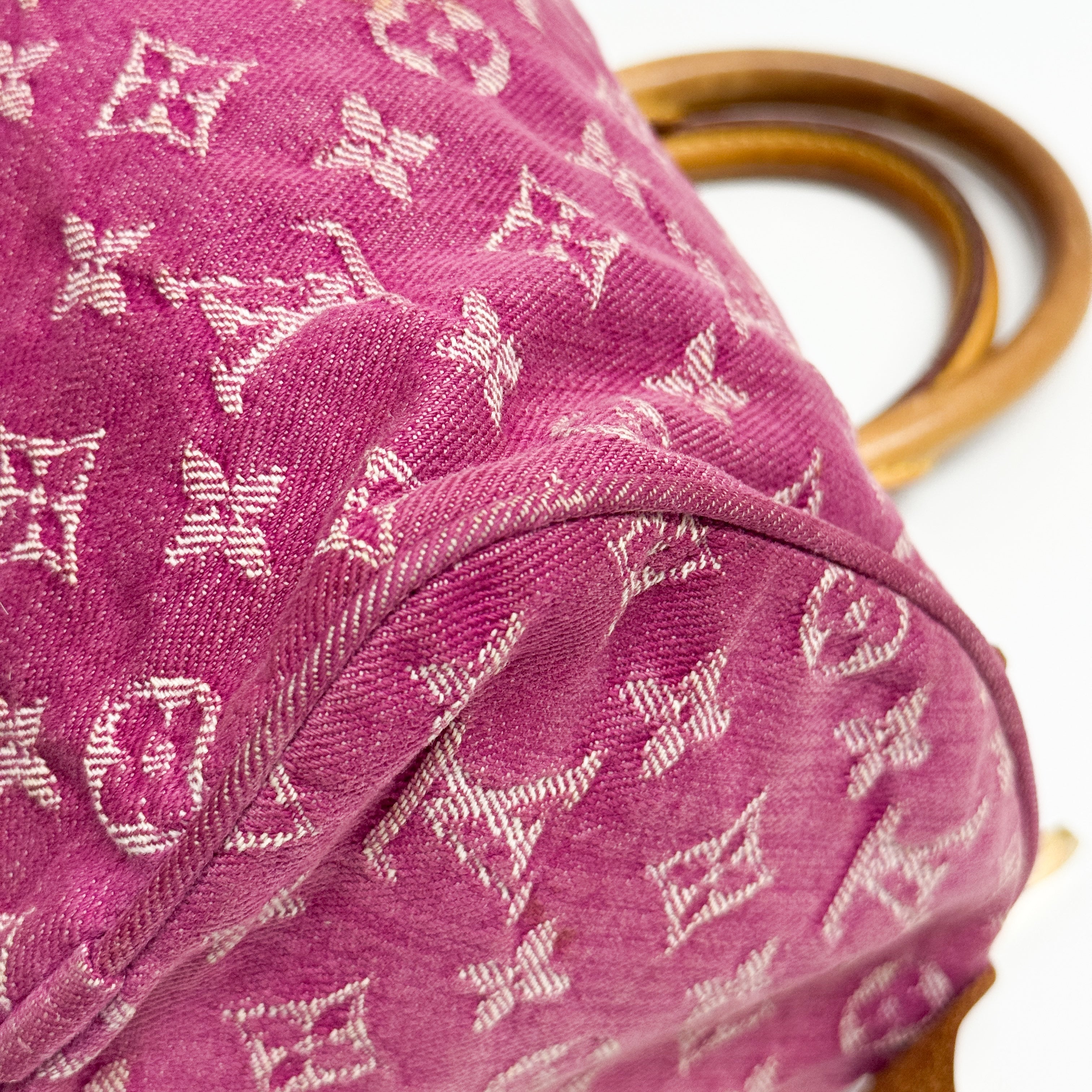 Neo Speedy Pink Baggy Monogram Denim Hand Bag