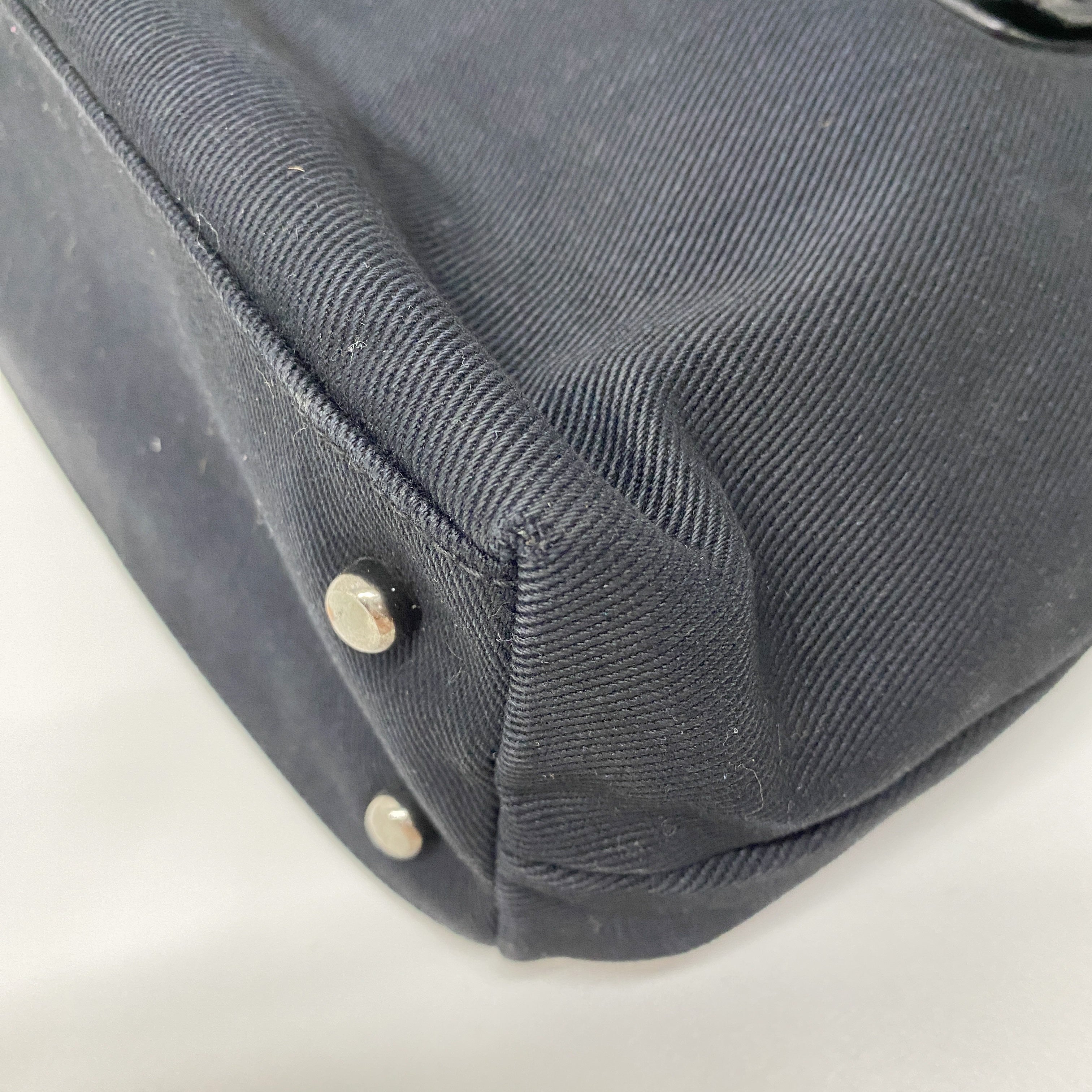 Black Canvas Tote Shoulder Bag