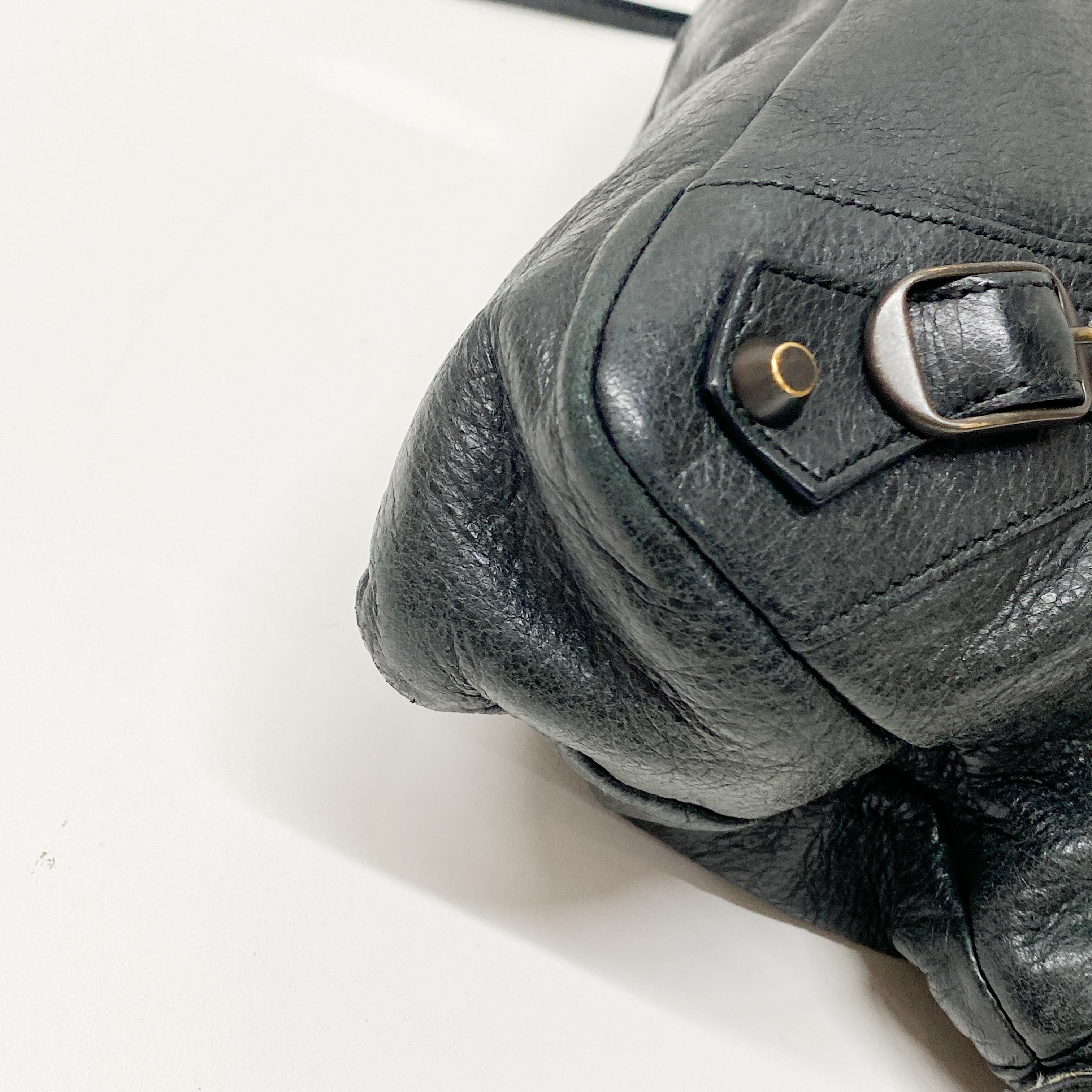 Mini City Black Calfskin Leather Two Way Bag