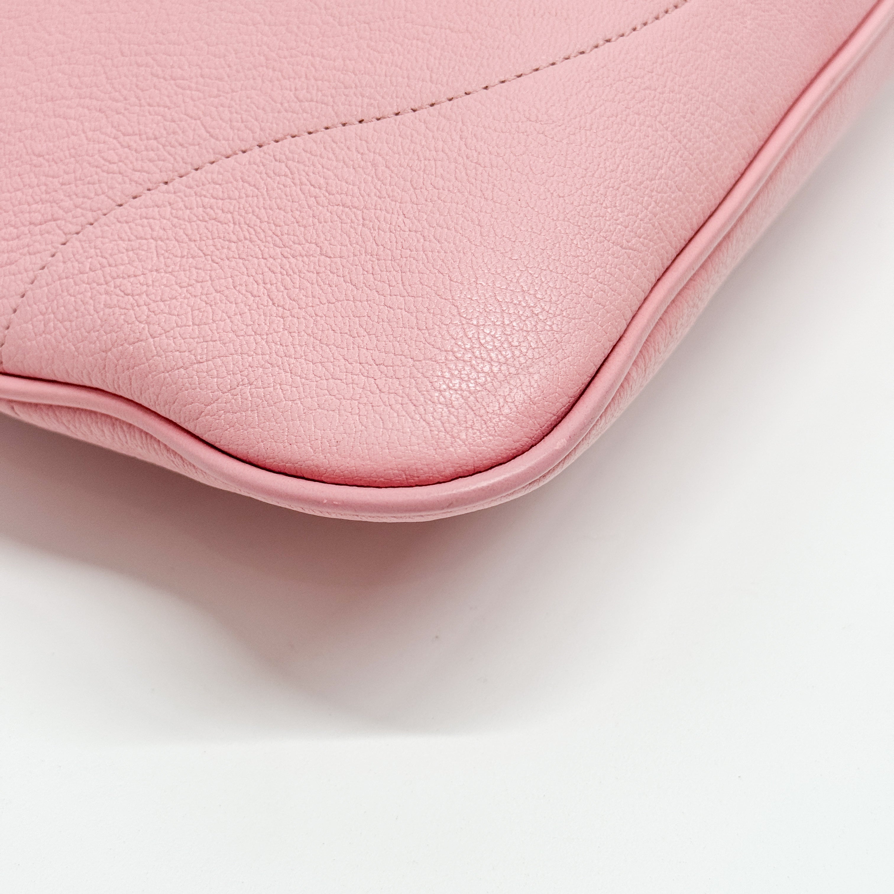 Pink Leather Shoulder Bag