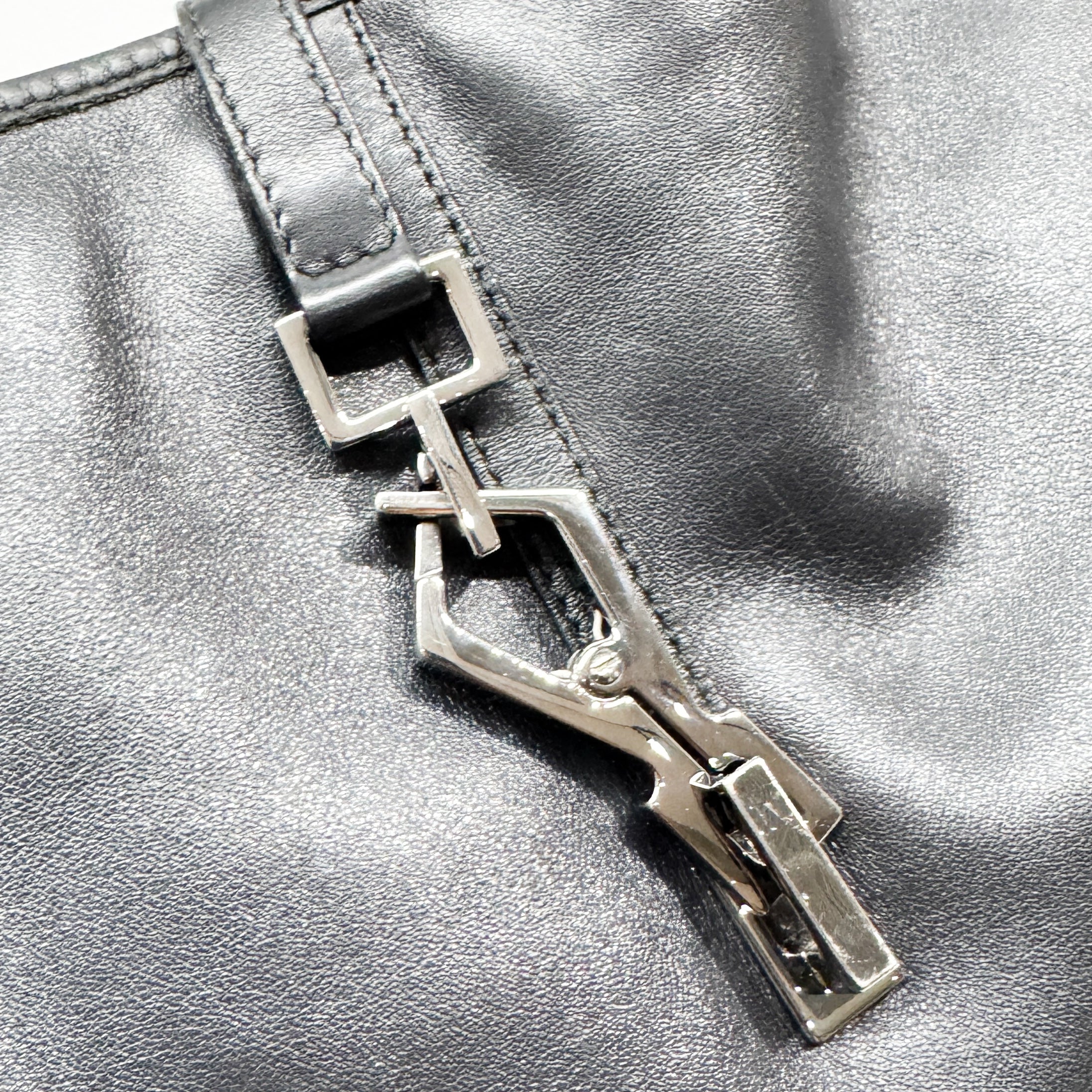 Black Leather Hobo Bag