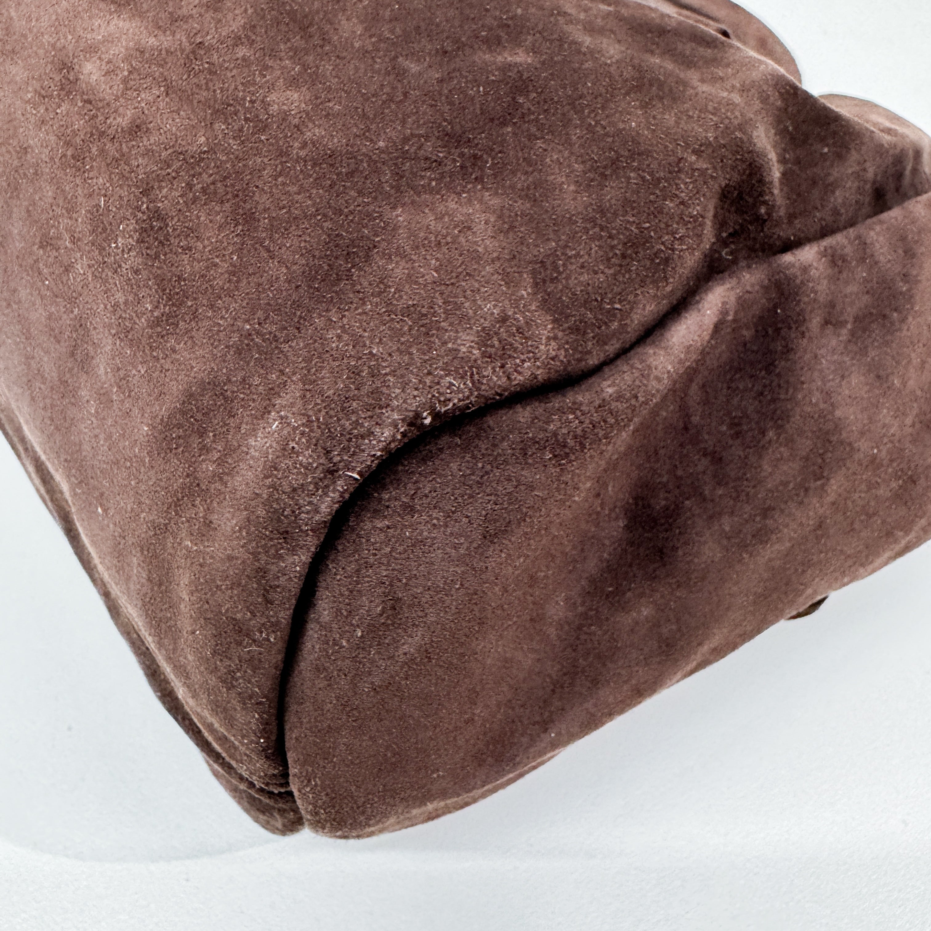 Vintage Brown Suede Hand Bag