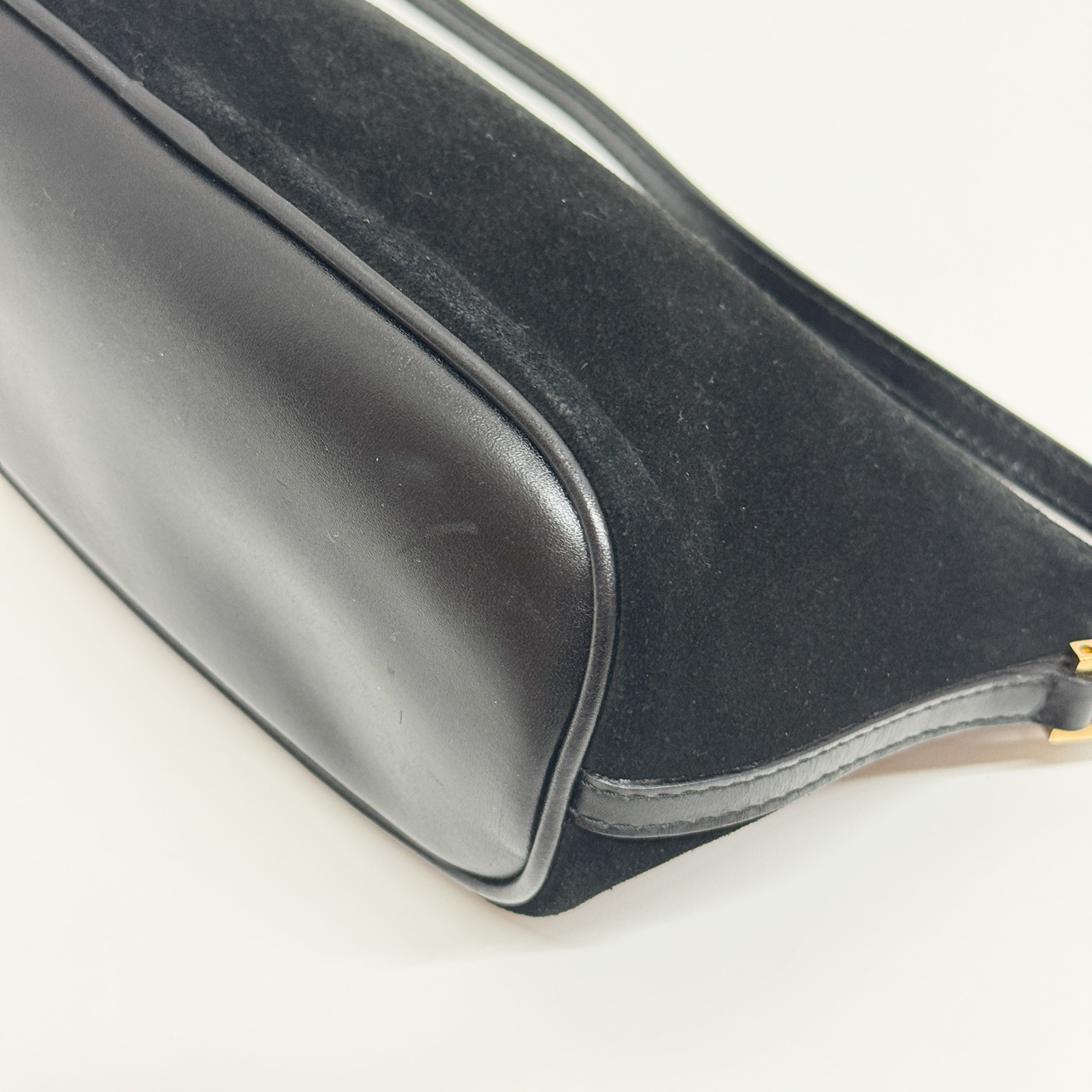 Black Suede Shoulder Bag