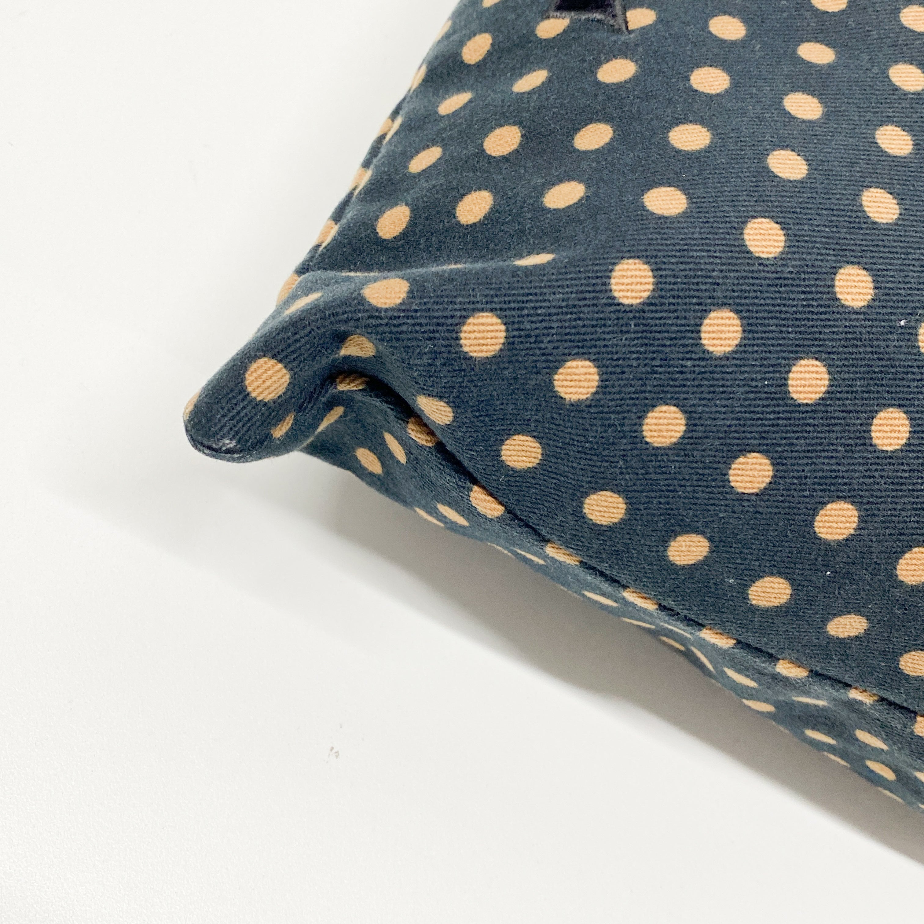 Yellow Dotted Canvas Blue Tote Bag