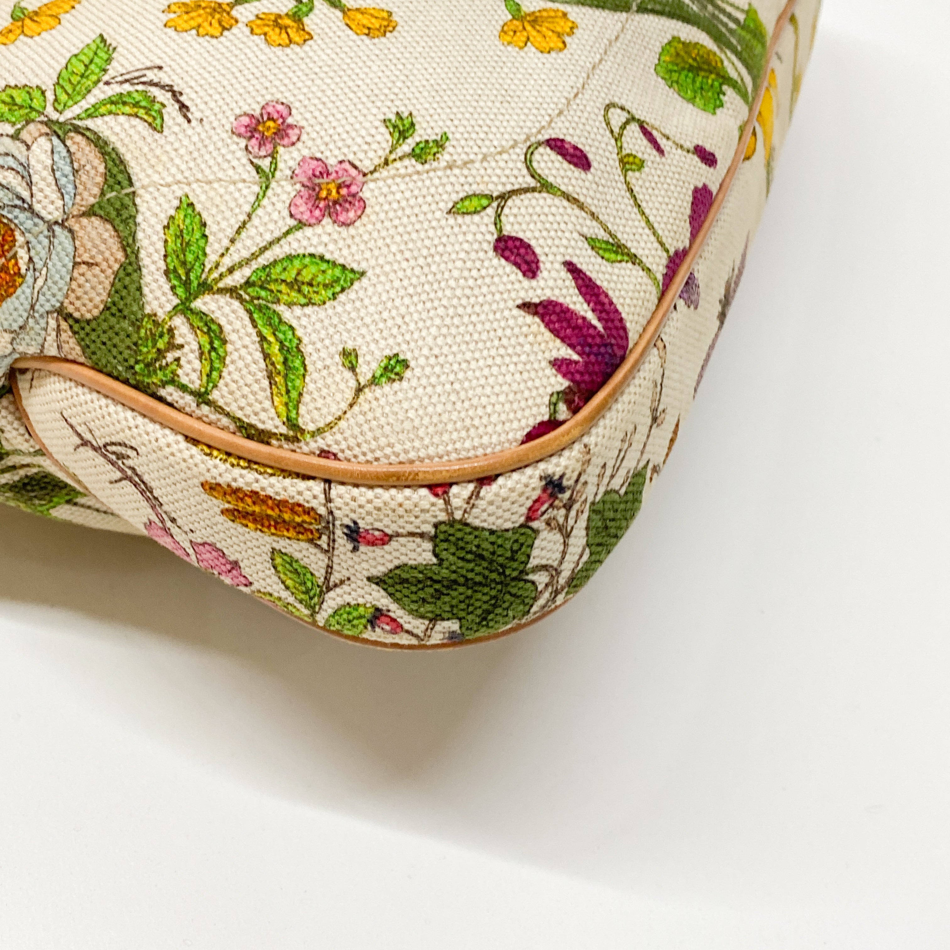 Jackie Floral Cotton Canvas Shoulder Bag