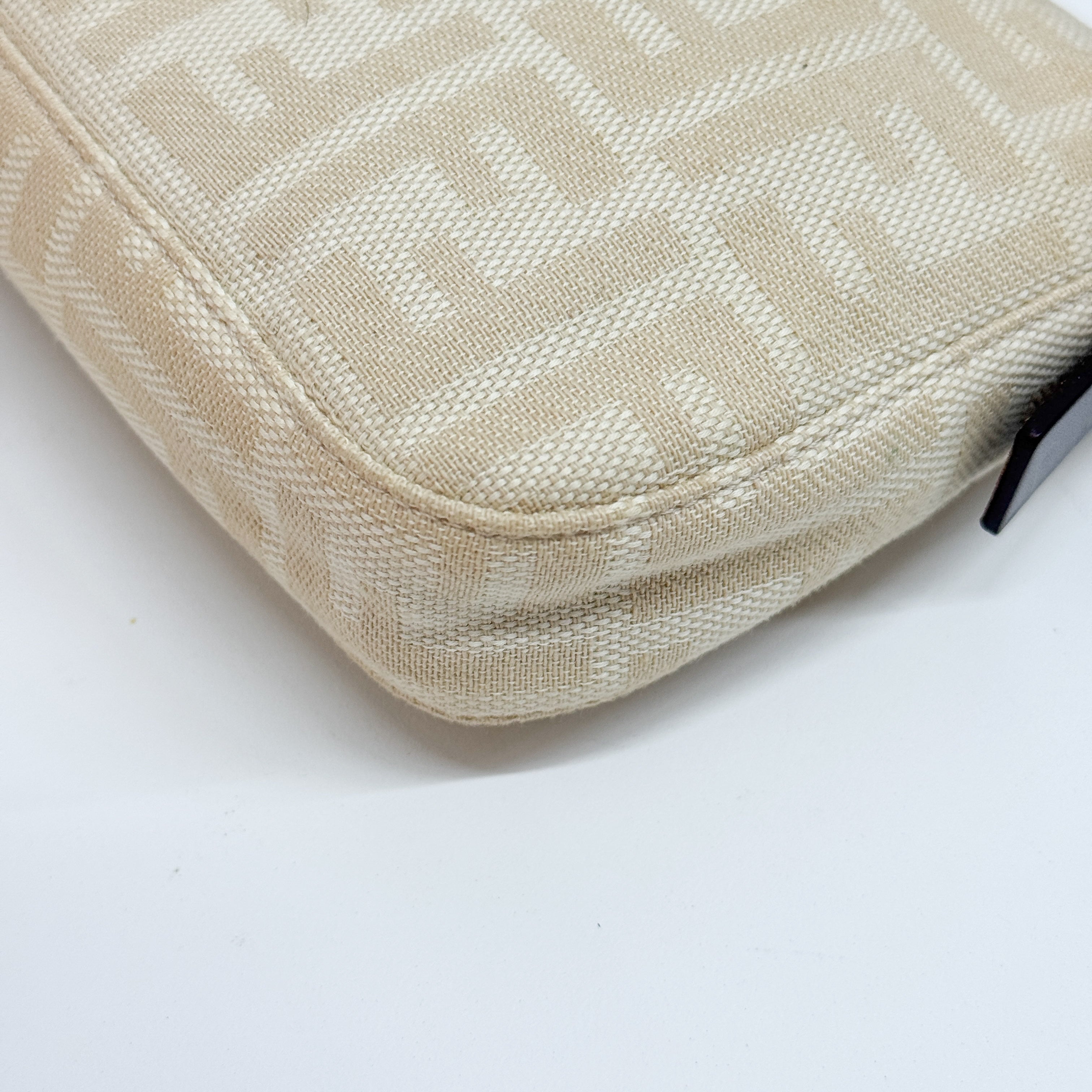 Baguette Zucca Beige Shoulder Bag