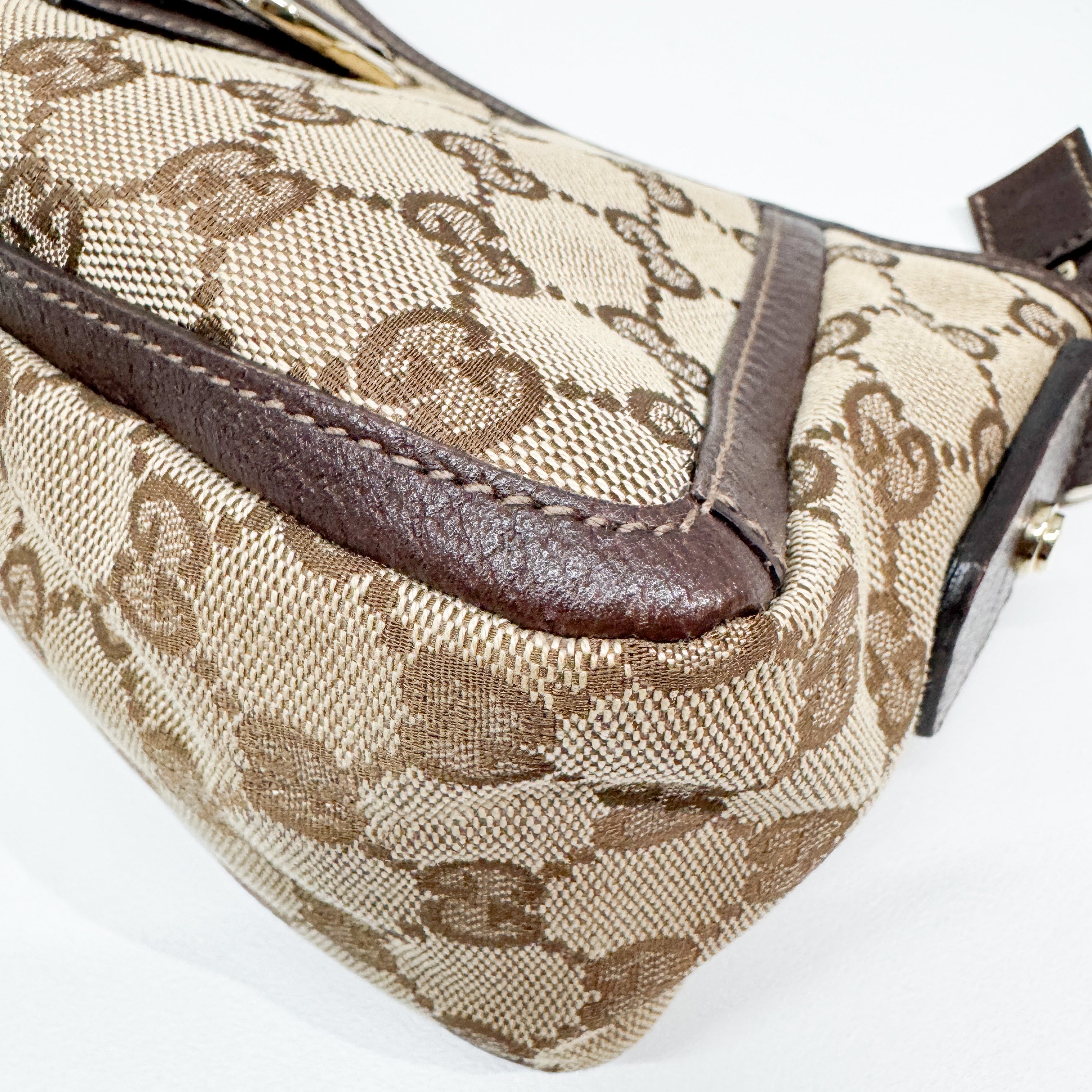 Abbey D-Ring Brown Canvas Shoulder Bag