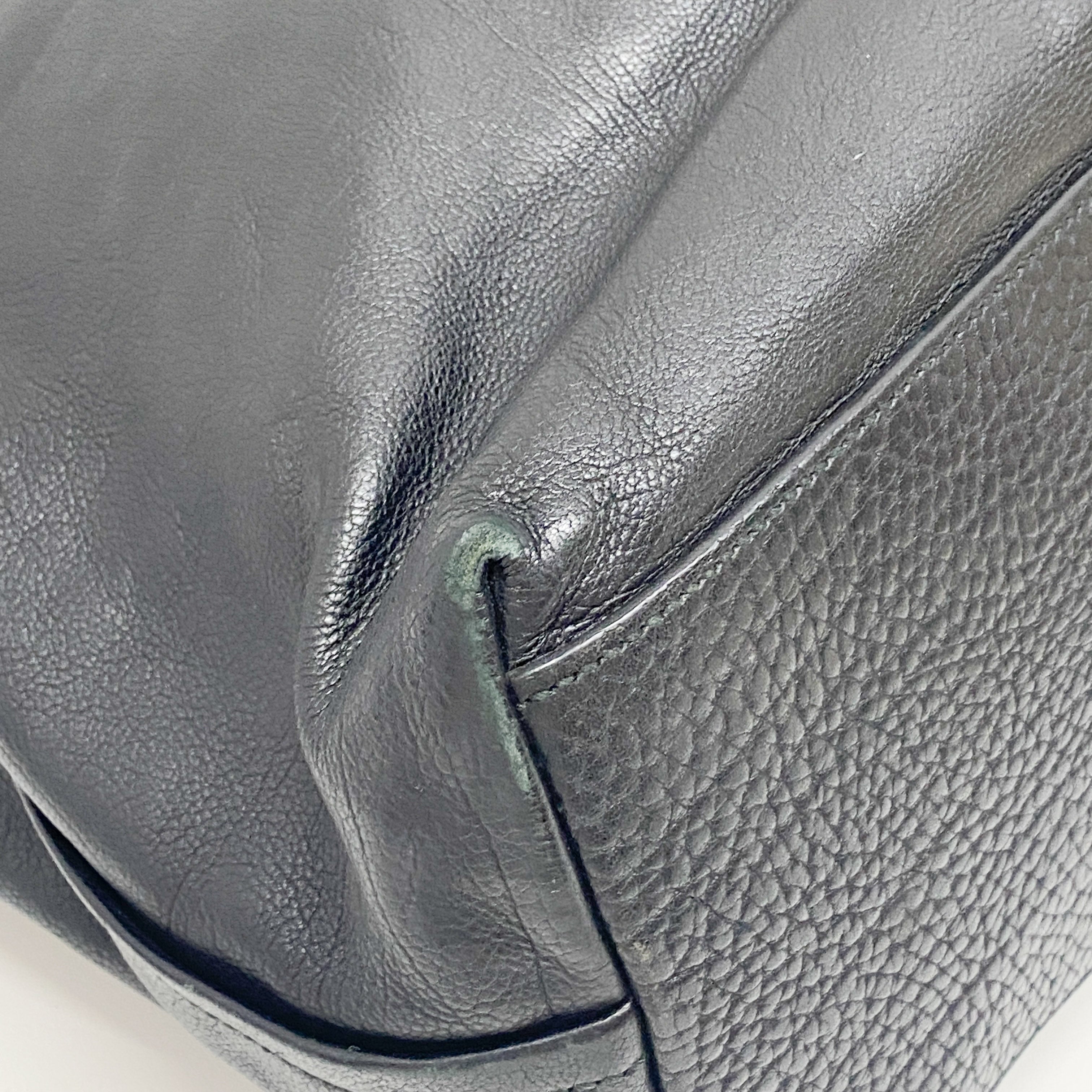 Black Leather Tote Bag