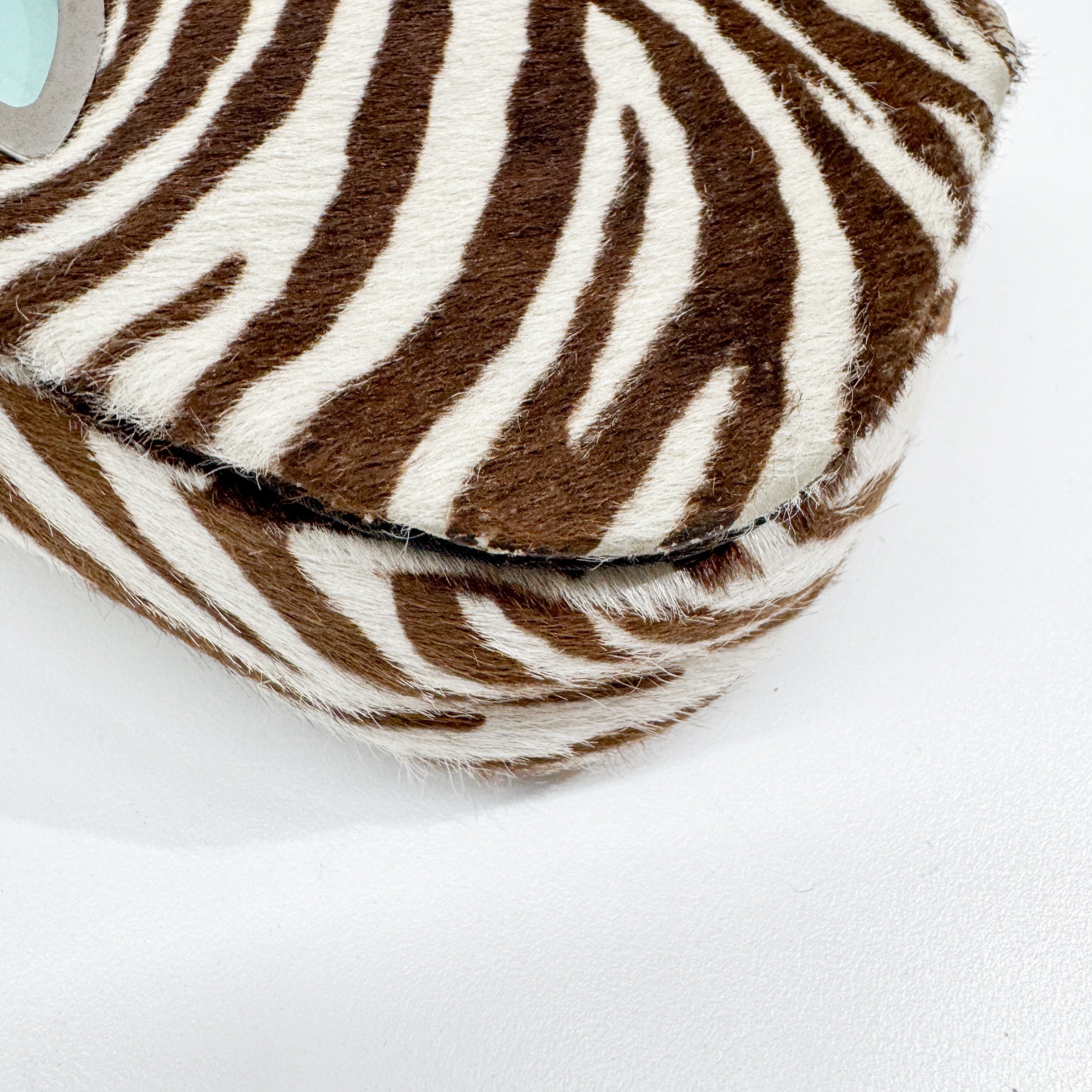 Limited Edition Malice Pearl Zebra Print Pony Hair Shoulder Bag