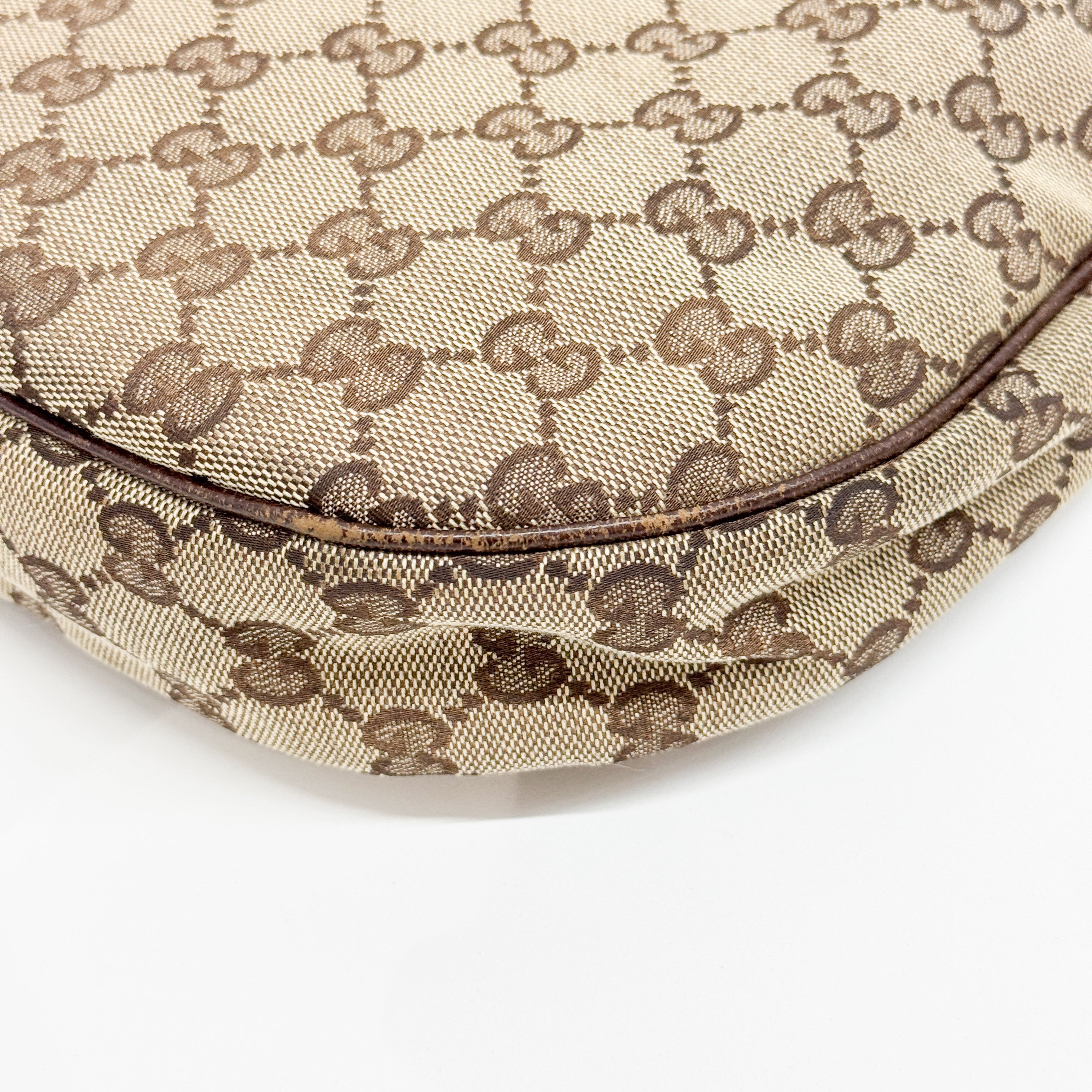 Vintage Brown Canvas Shoulder Bag