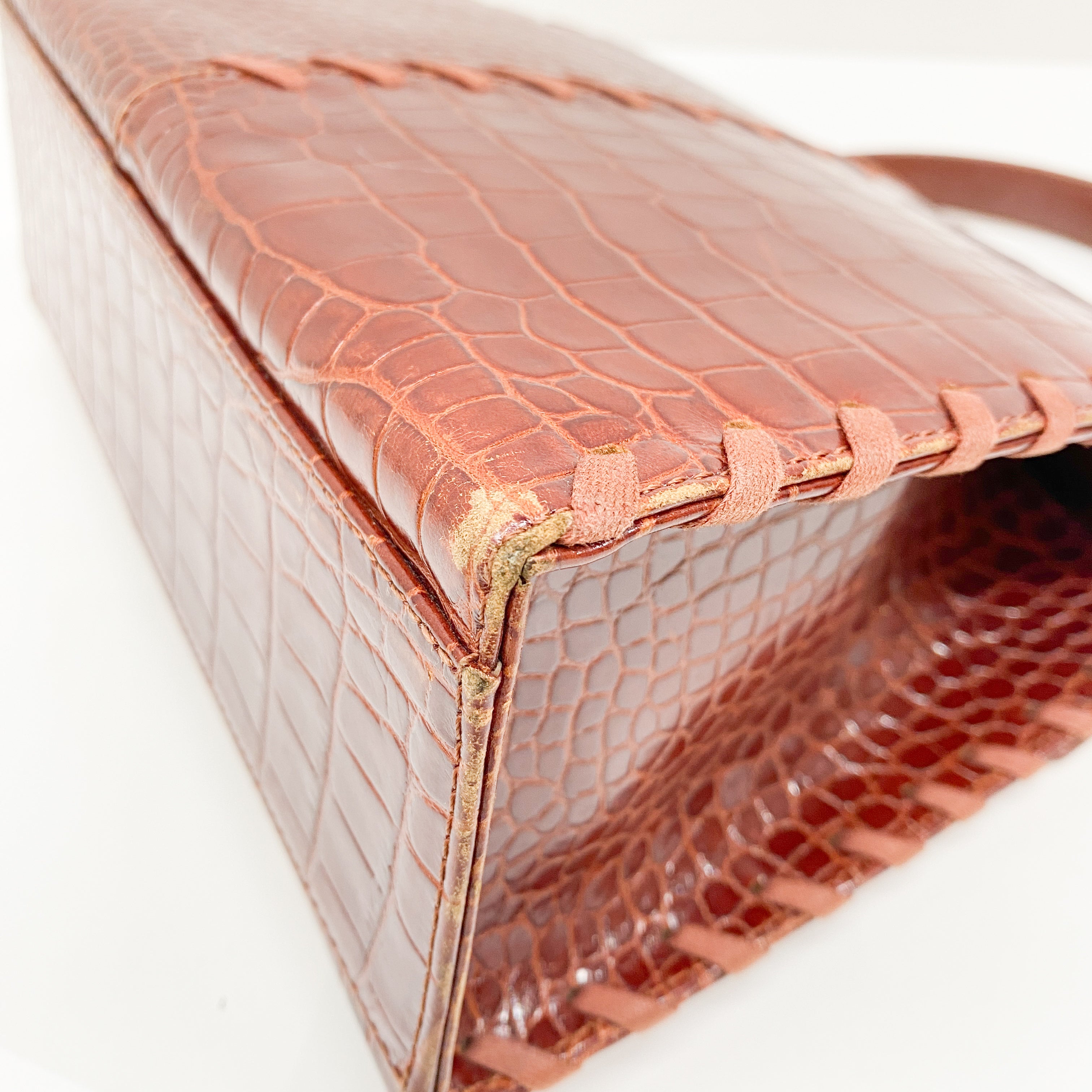 Cassandra Red Leather Hand Bag